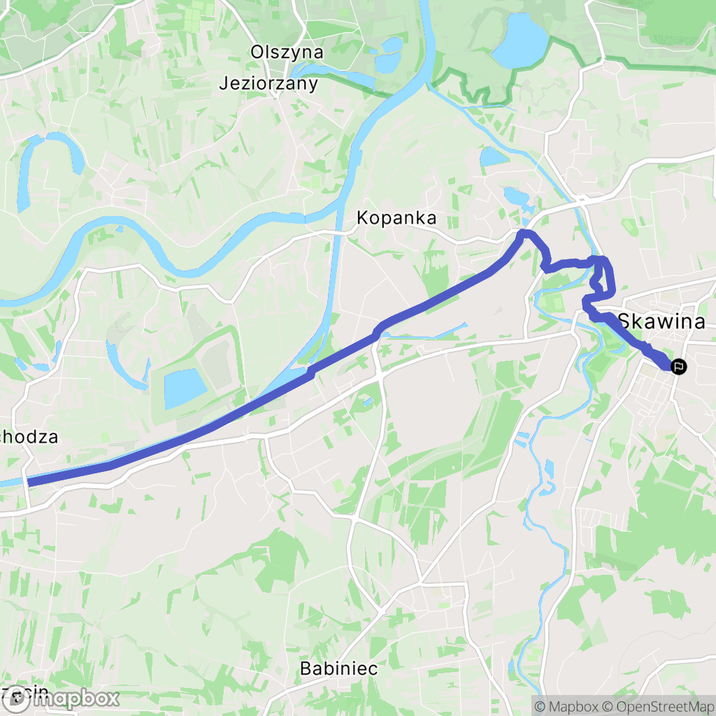 Skawina: mapa trasy - Poland