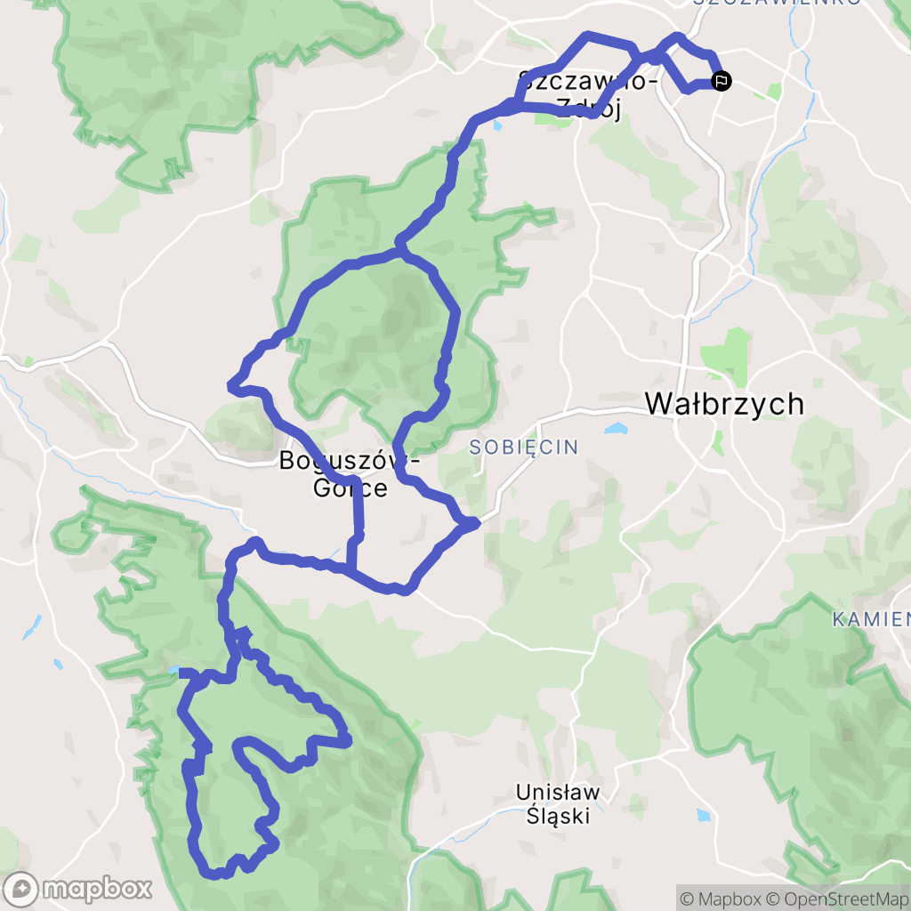 Wałbrzych: mapa trasy - Poland
