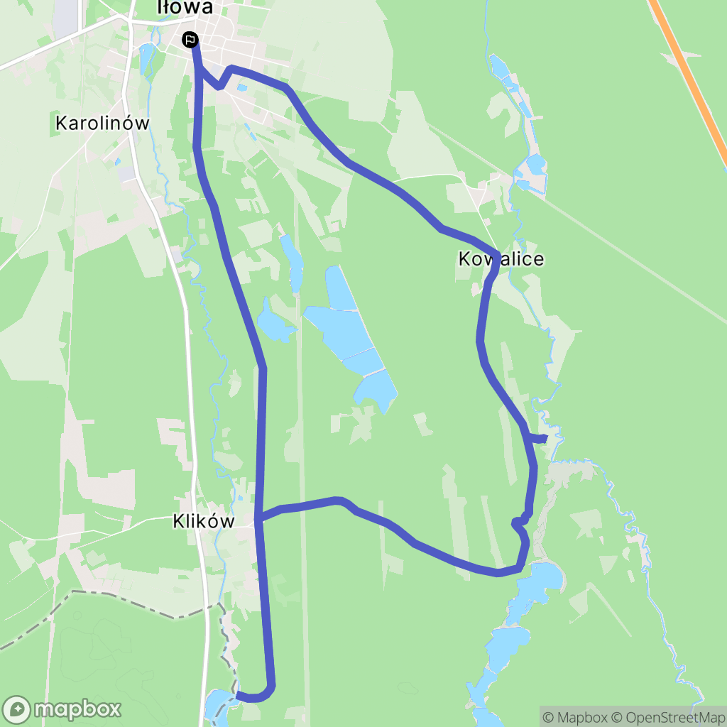Iłowa: mapa trasy - Poland