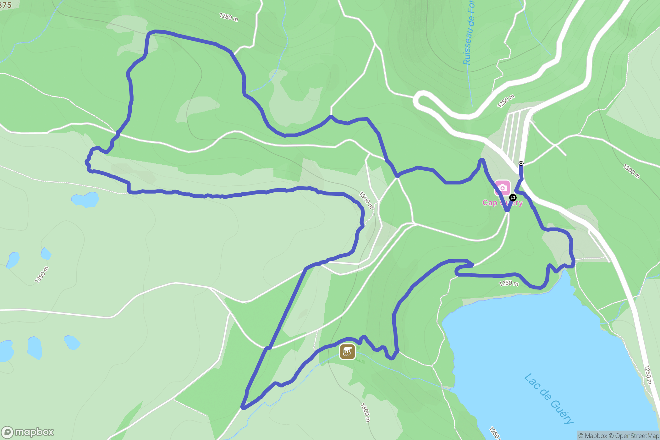Orcival : carte du parcours de randonnée - France