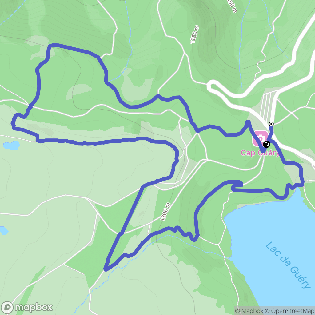 Orcival : carte du parcours de randonnée - France