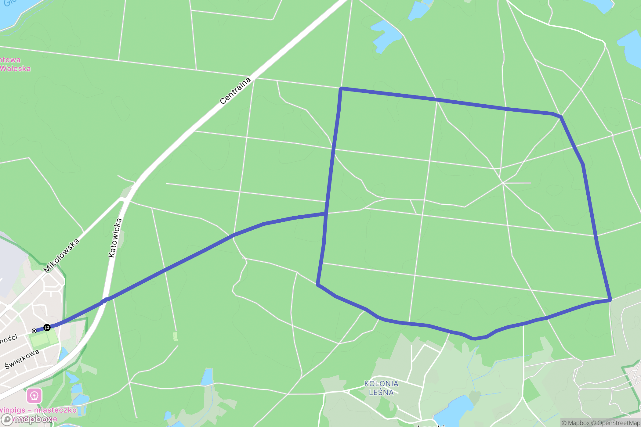 Żory: mapa trasy - Poland