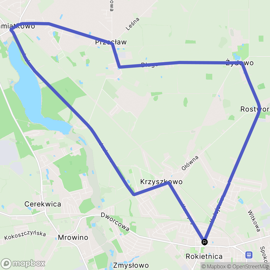 Rokietnica: mapa trasy - Poland