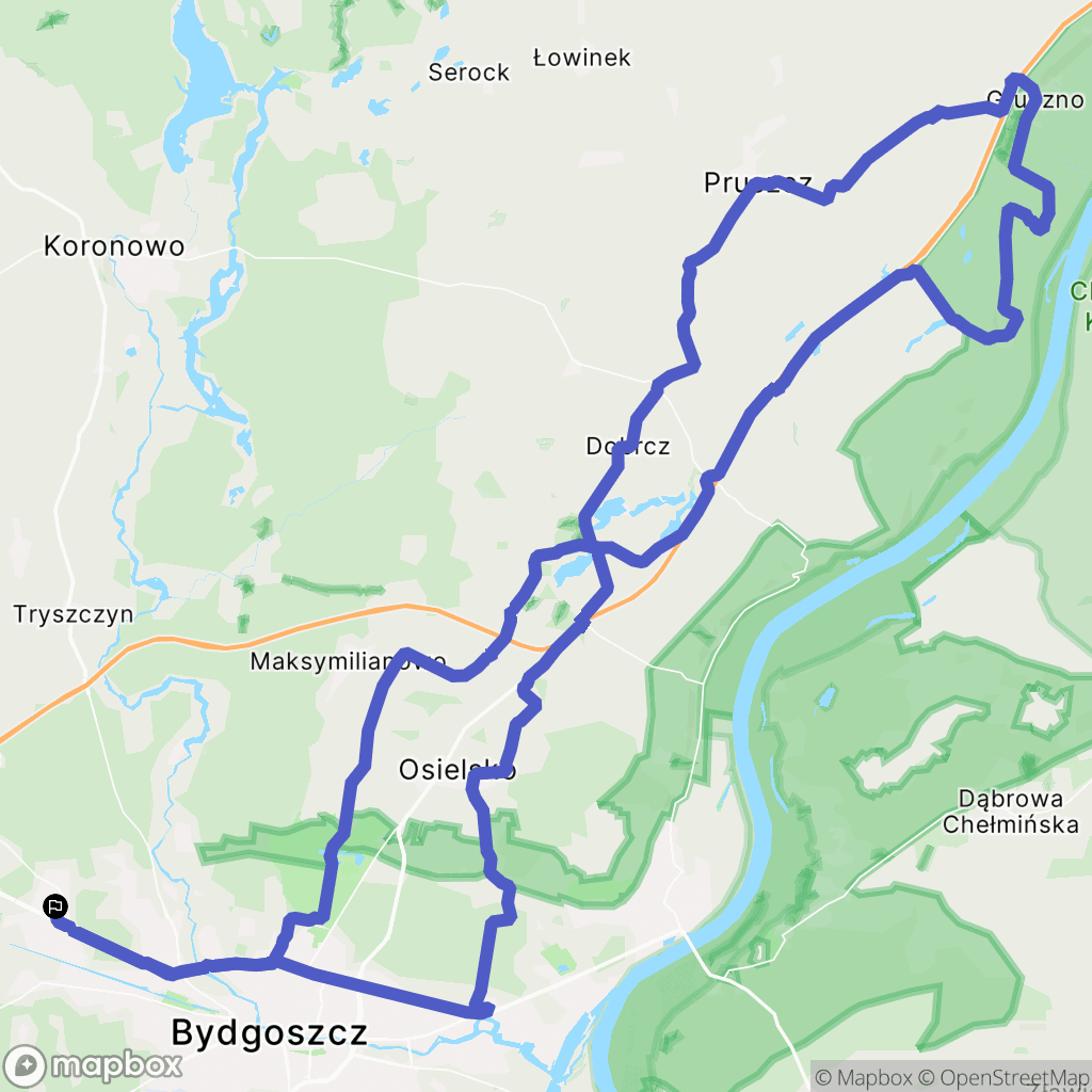 Bydgoszcz: mapa trasy - Poland