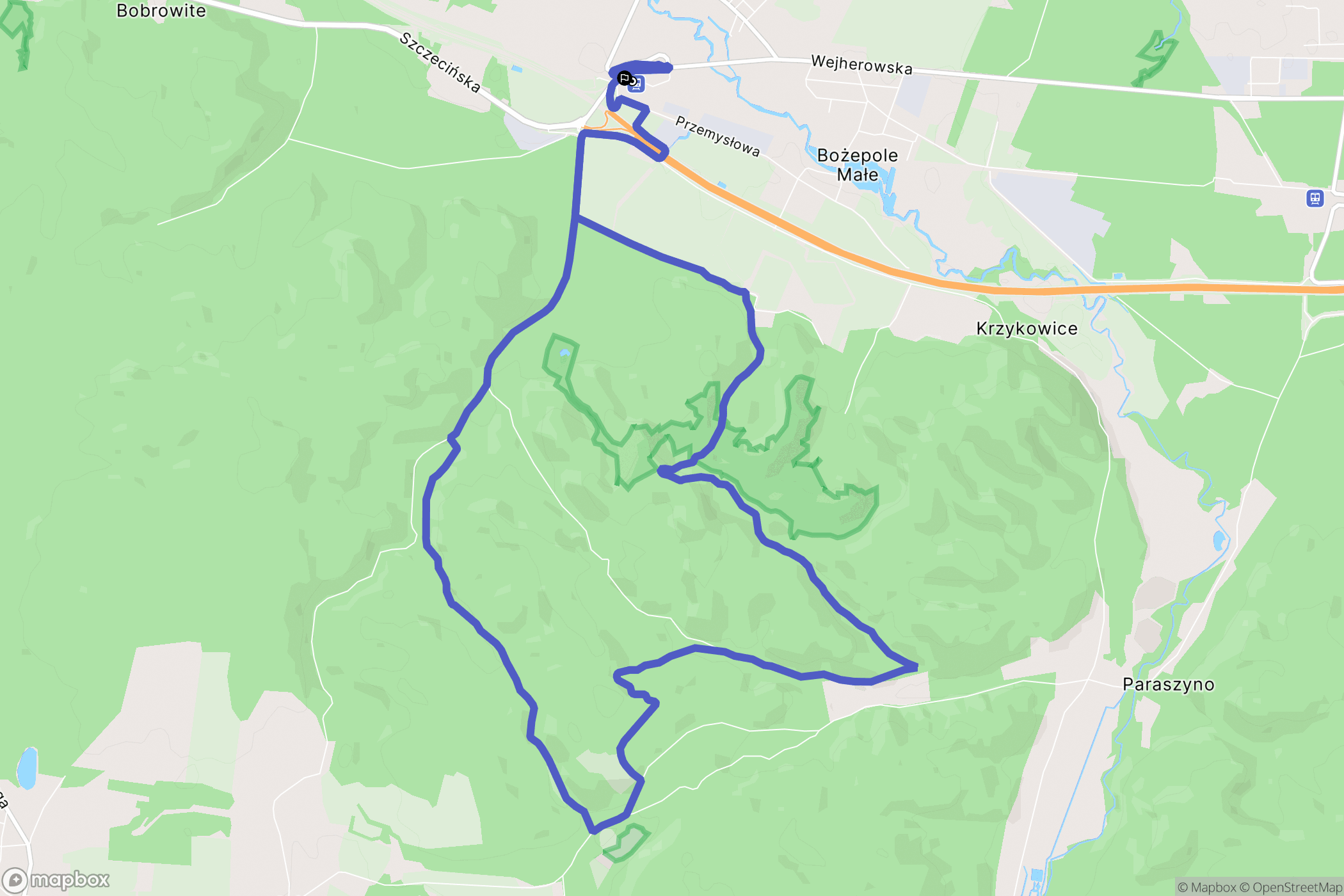 Bożepole Wielkie: mapa trasy - Poland