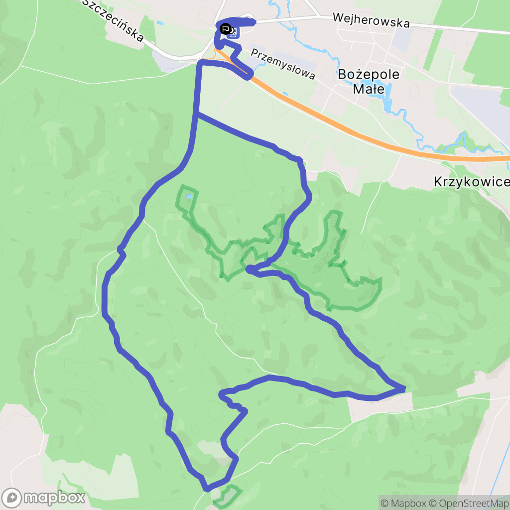 Bożepole Wielkie: mapa trasy - Poland