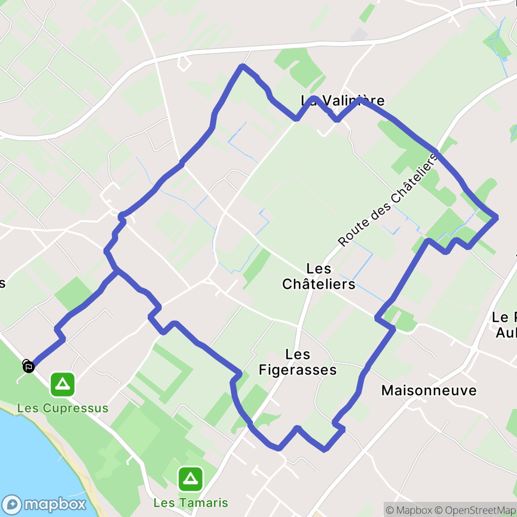 Saint-Pierre-d'Oléron : carte du parcours de randonnée - France