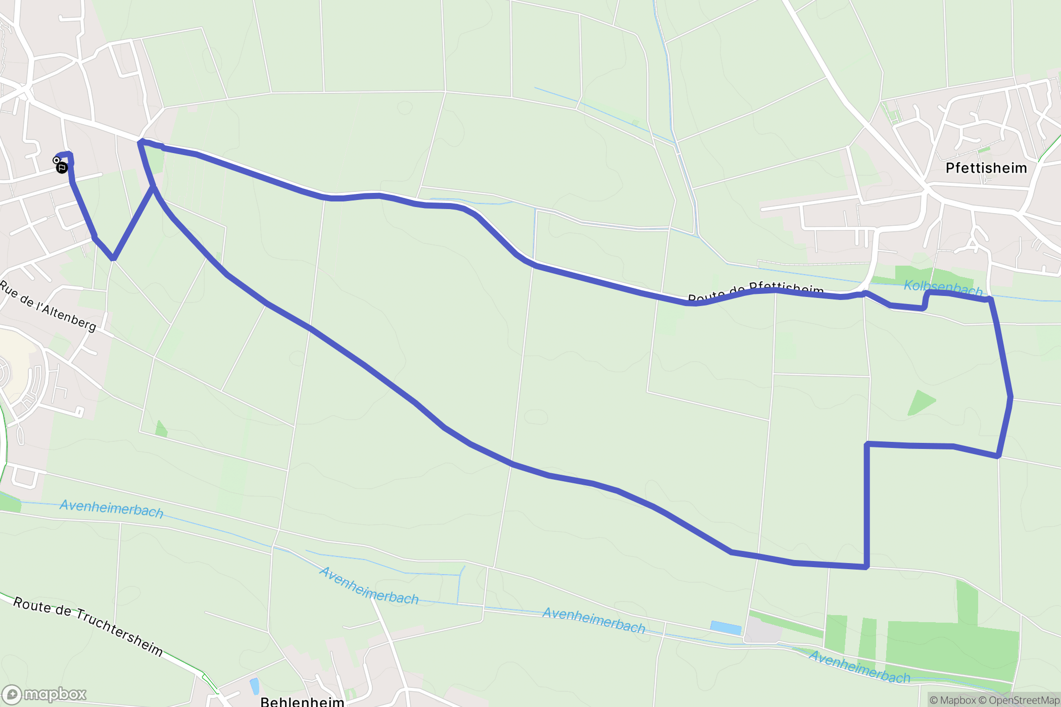 Truchtersheim : carte du parcours de randonnée - France