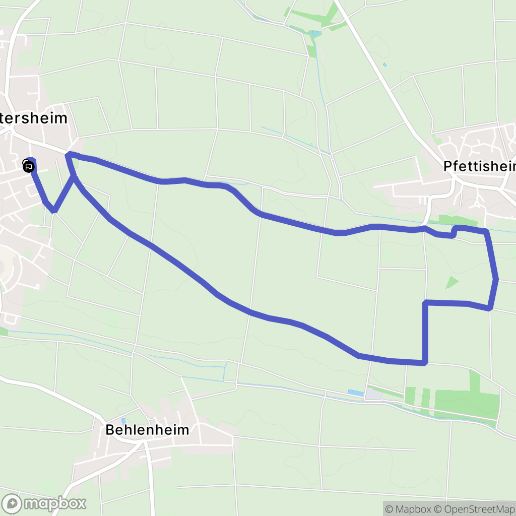 Truchtersheim : carte du parcours de randonnée - France
