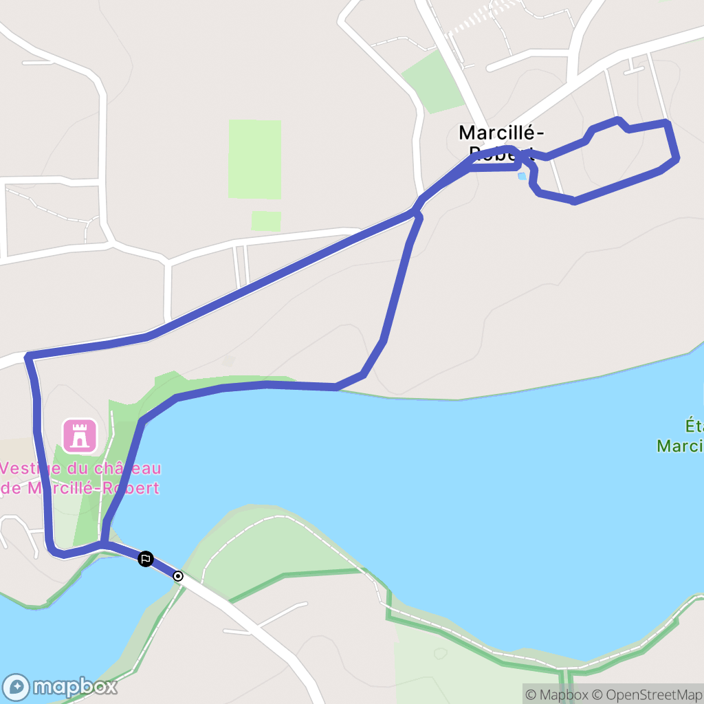 Marcillé-Robert : carte du parcours de randonnée - France