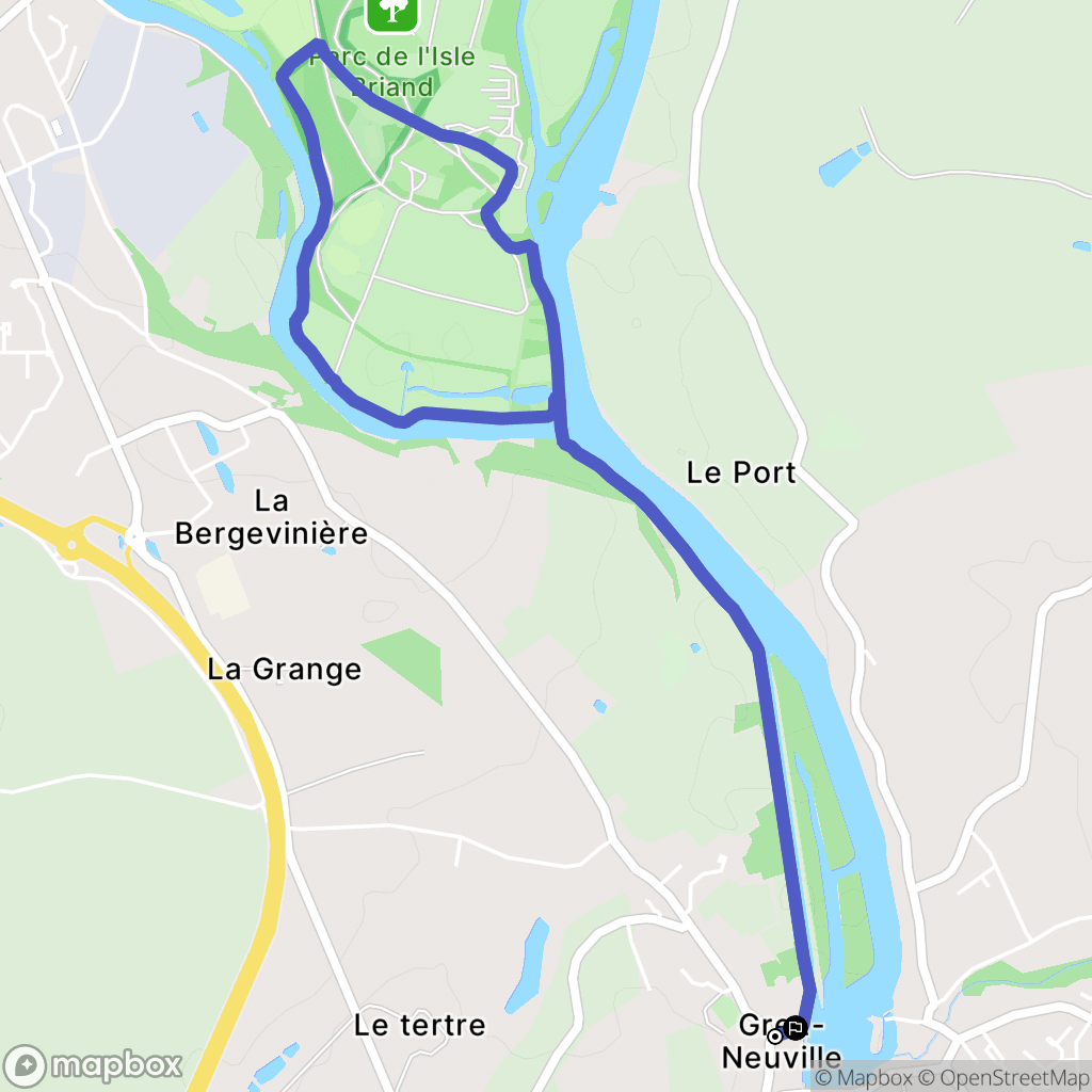 Grez-Neuville : carte du parcours de randonnée - France
