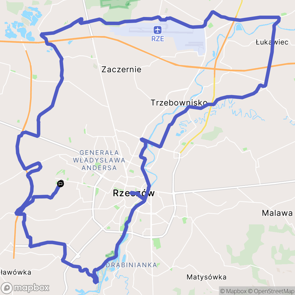 Rzeszów: mapa trasy - Poland