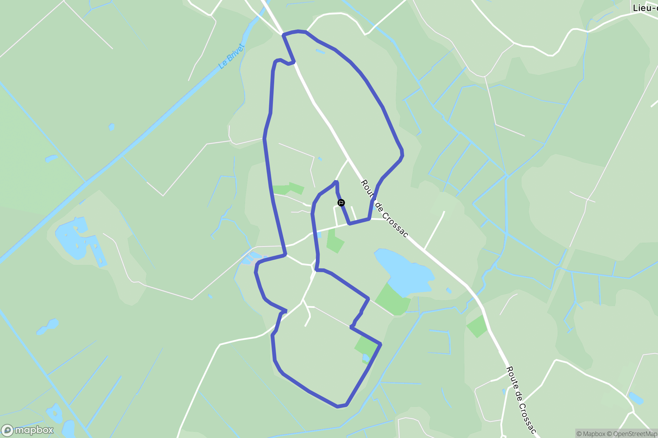 Donges : carte du parcours de randonnée - France