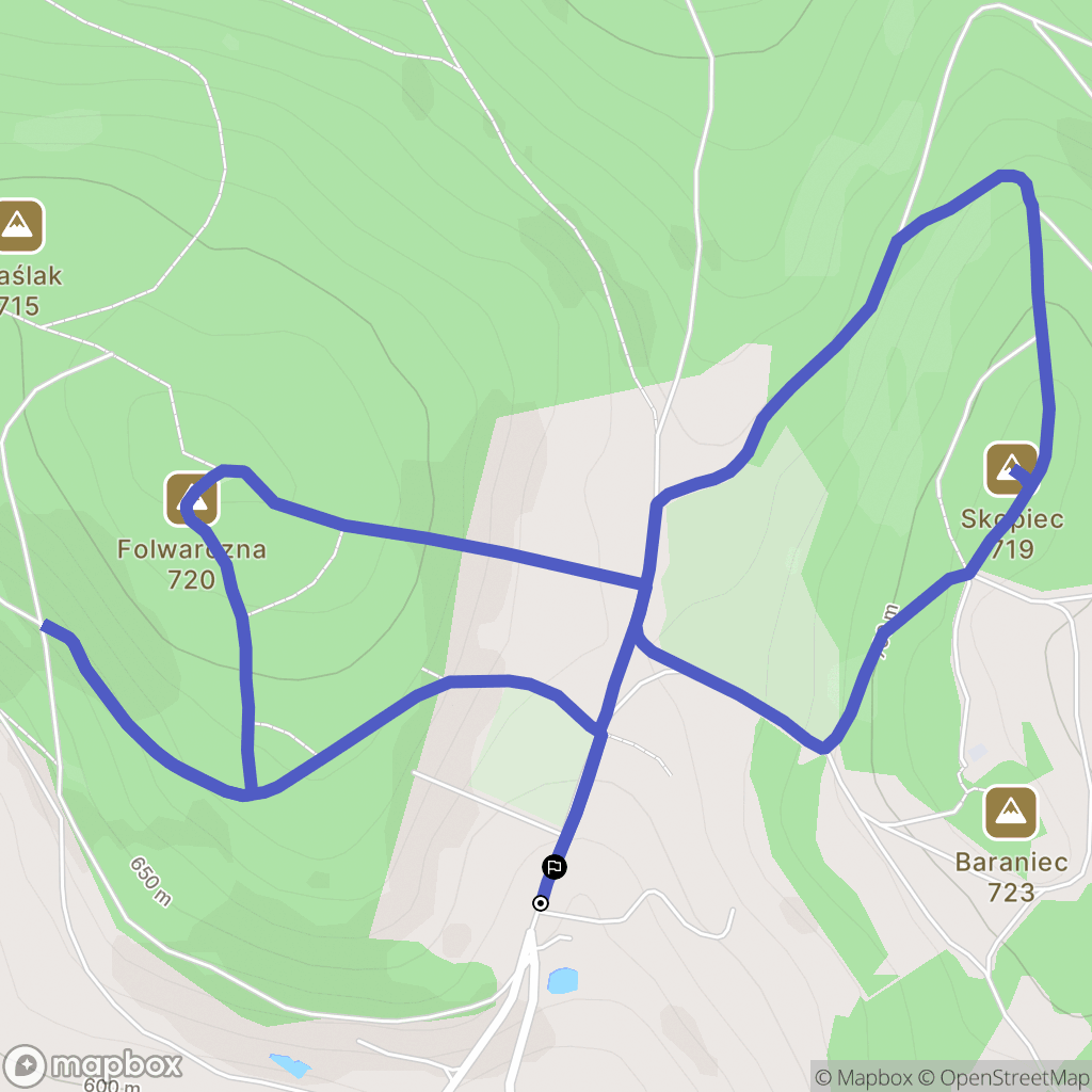 Komarno: mapa trasy - Poland