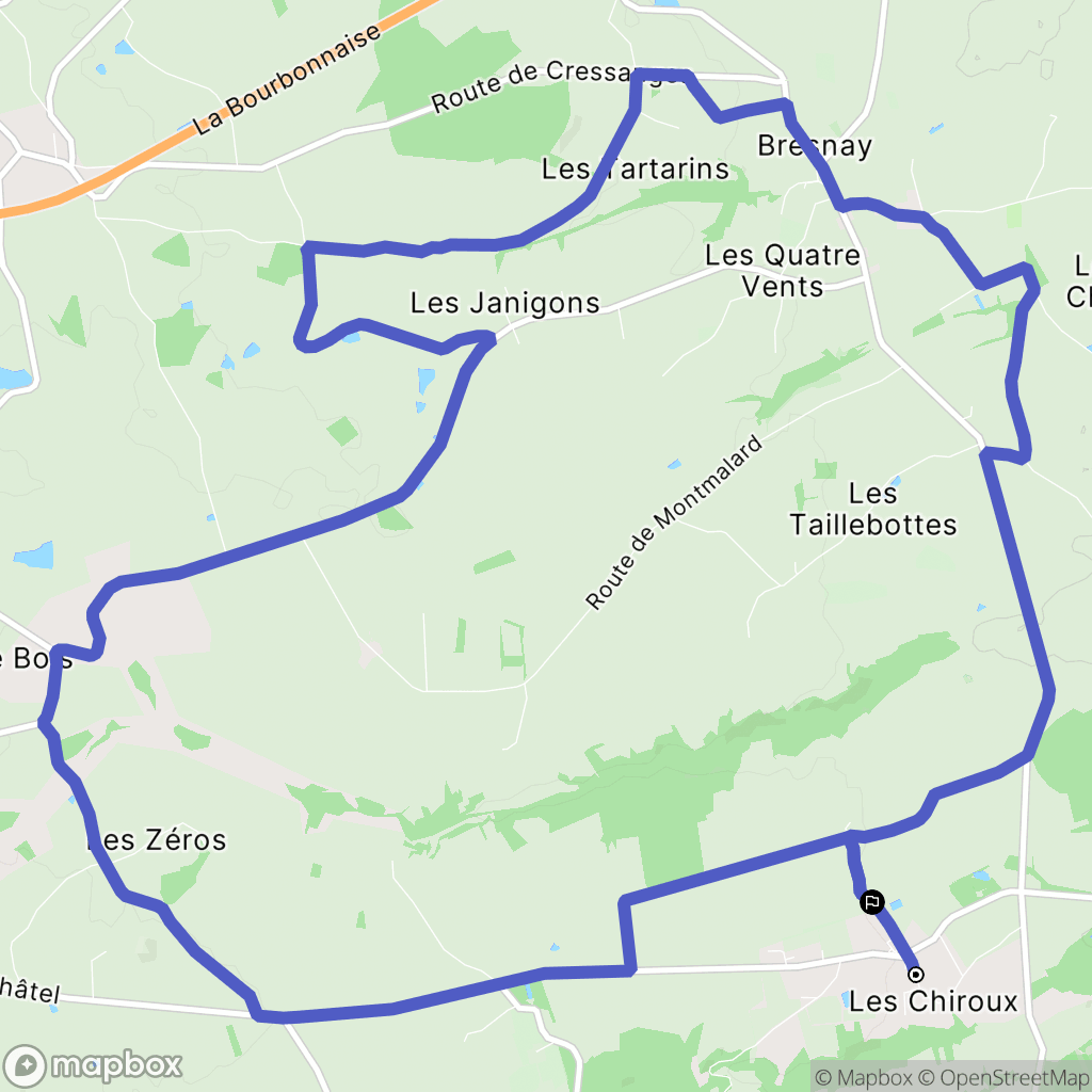 Meillard : carte du parcours de randonnée - France