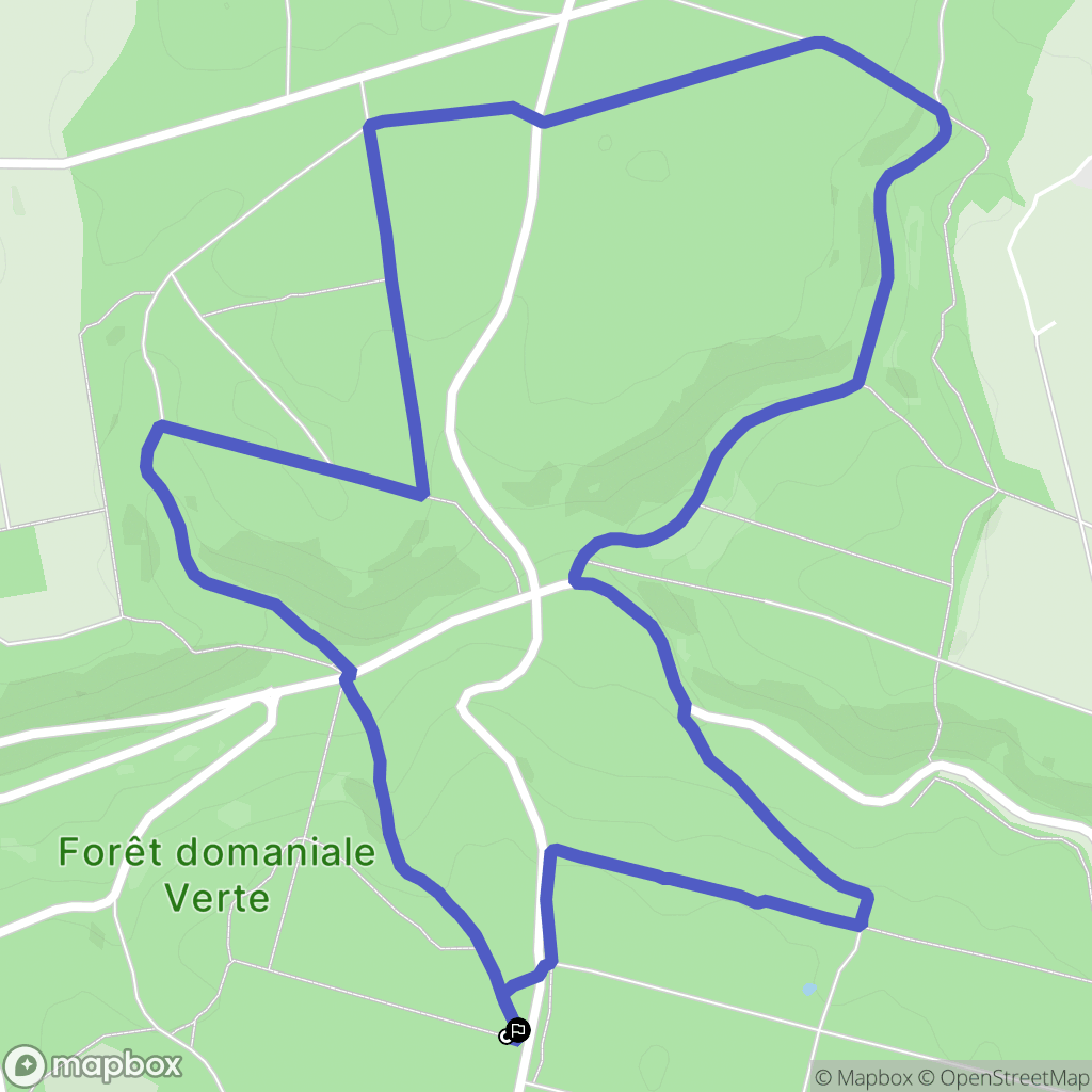 Houppeville : carte du parcours de randonnée - France