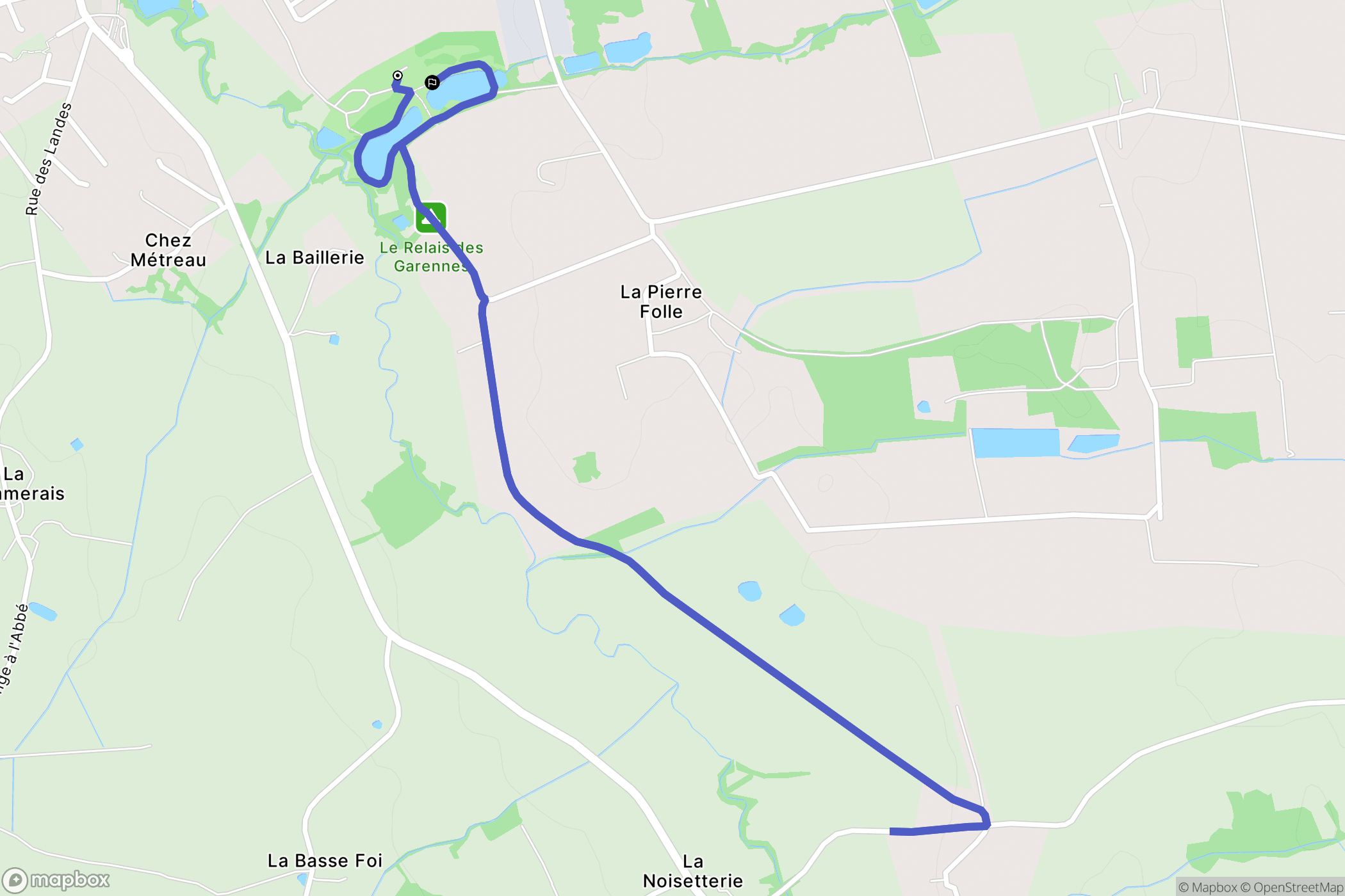 Montbert : carte du parcours de randonnée - France