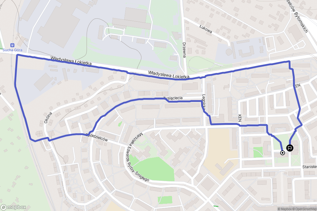 Bytom: mapa trasy - Poland