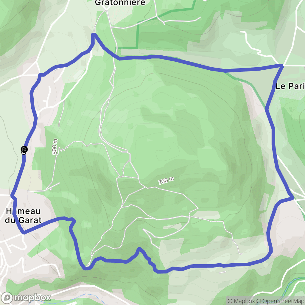 Voiron : carte du parcours de randonnée - France