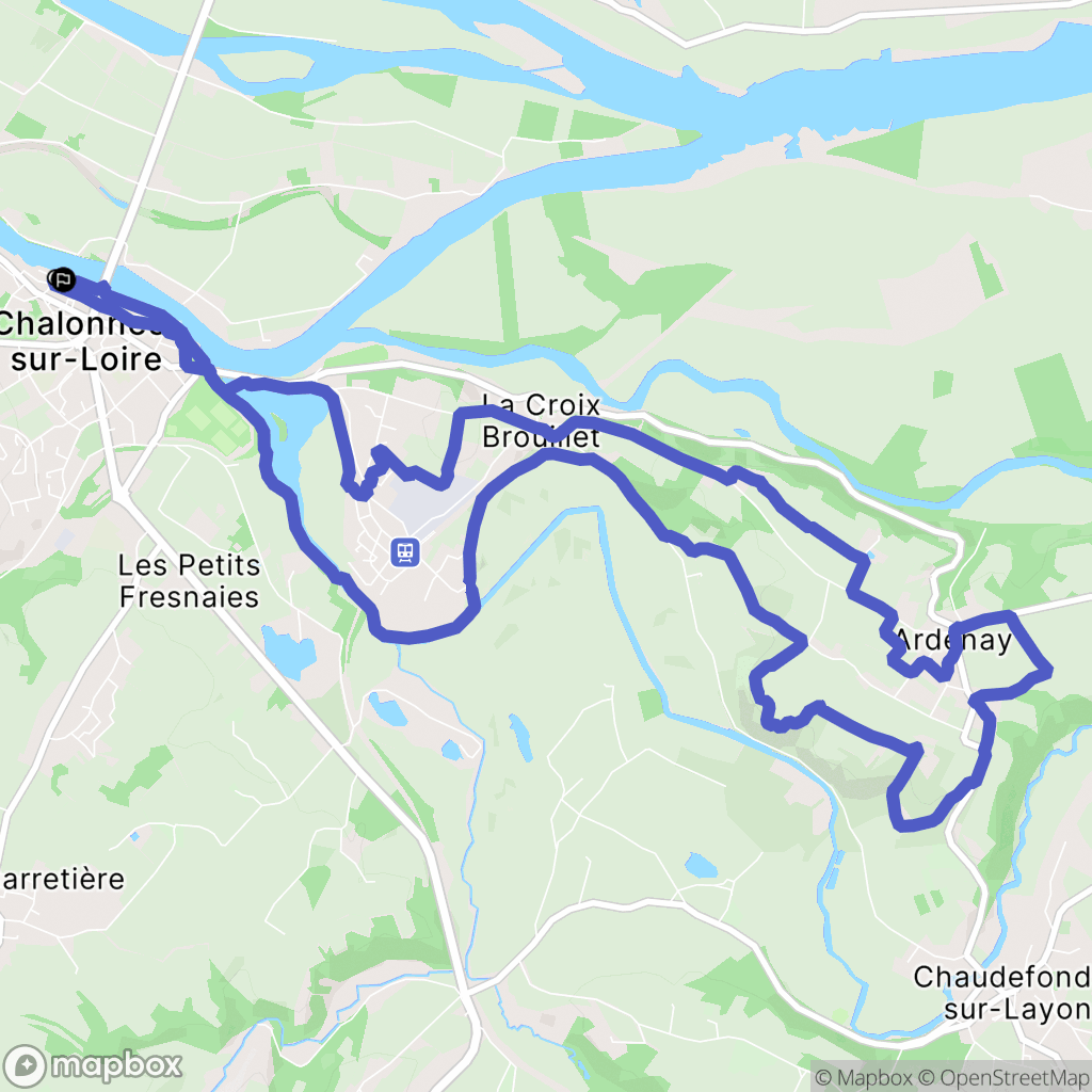 Chalonnes-sur-Loire : carte du parcours de randonnée - France