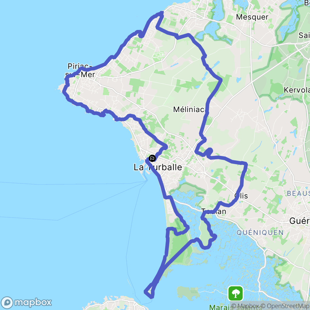 La Turballe : carte du parcours de randonnée - France