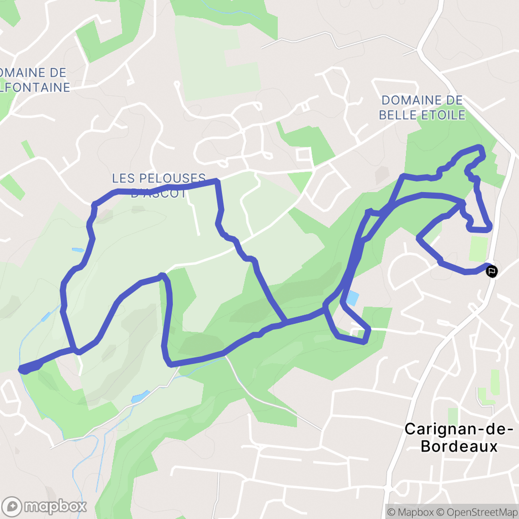 Carignan-de-Bordeaux : carte du parcours de randonnée - France