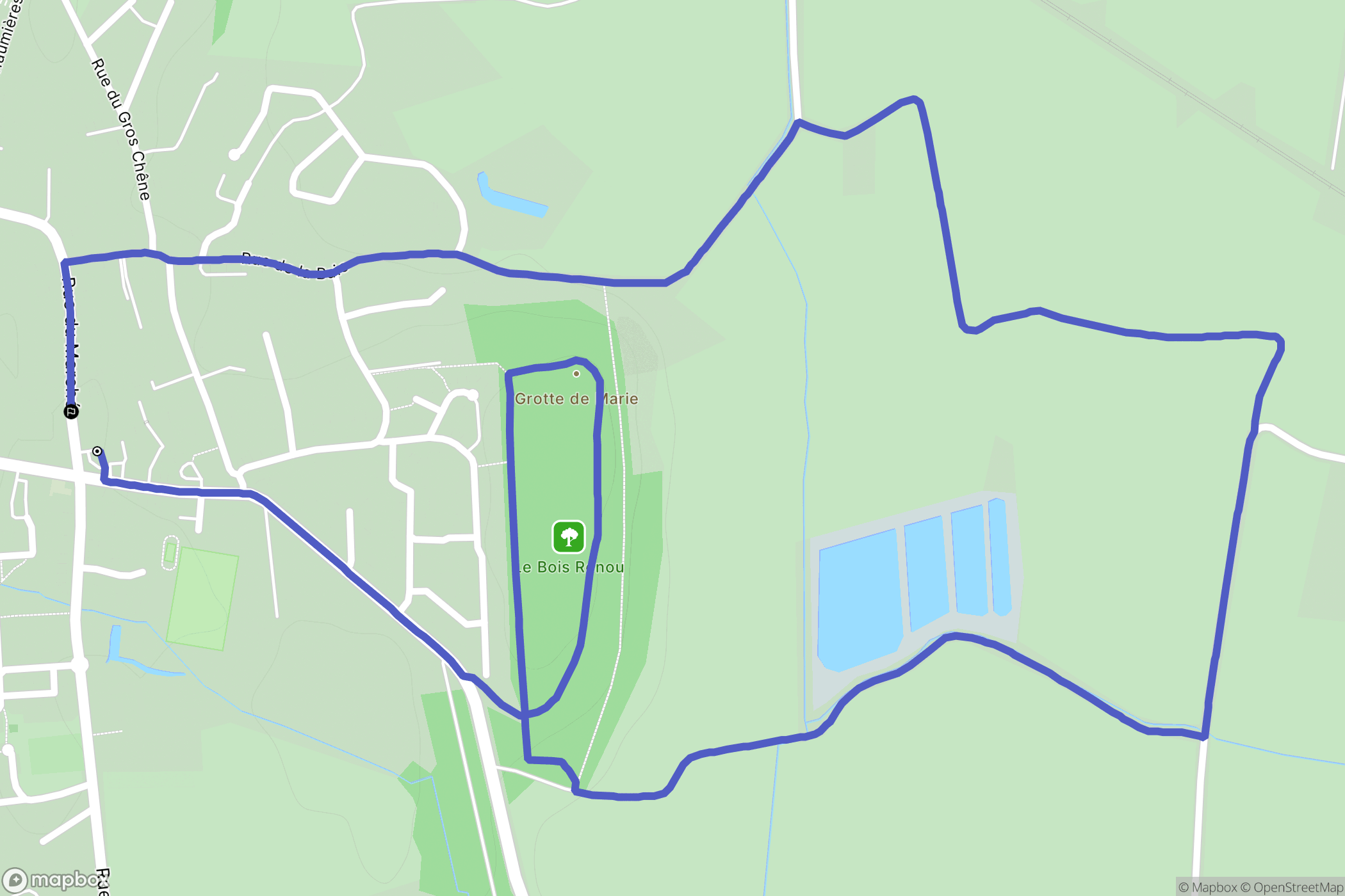 La Gouesnière : carte du parcours de randonnée - France