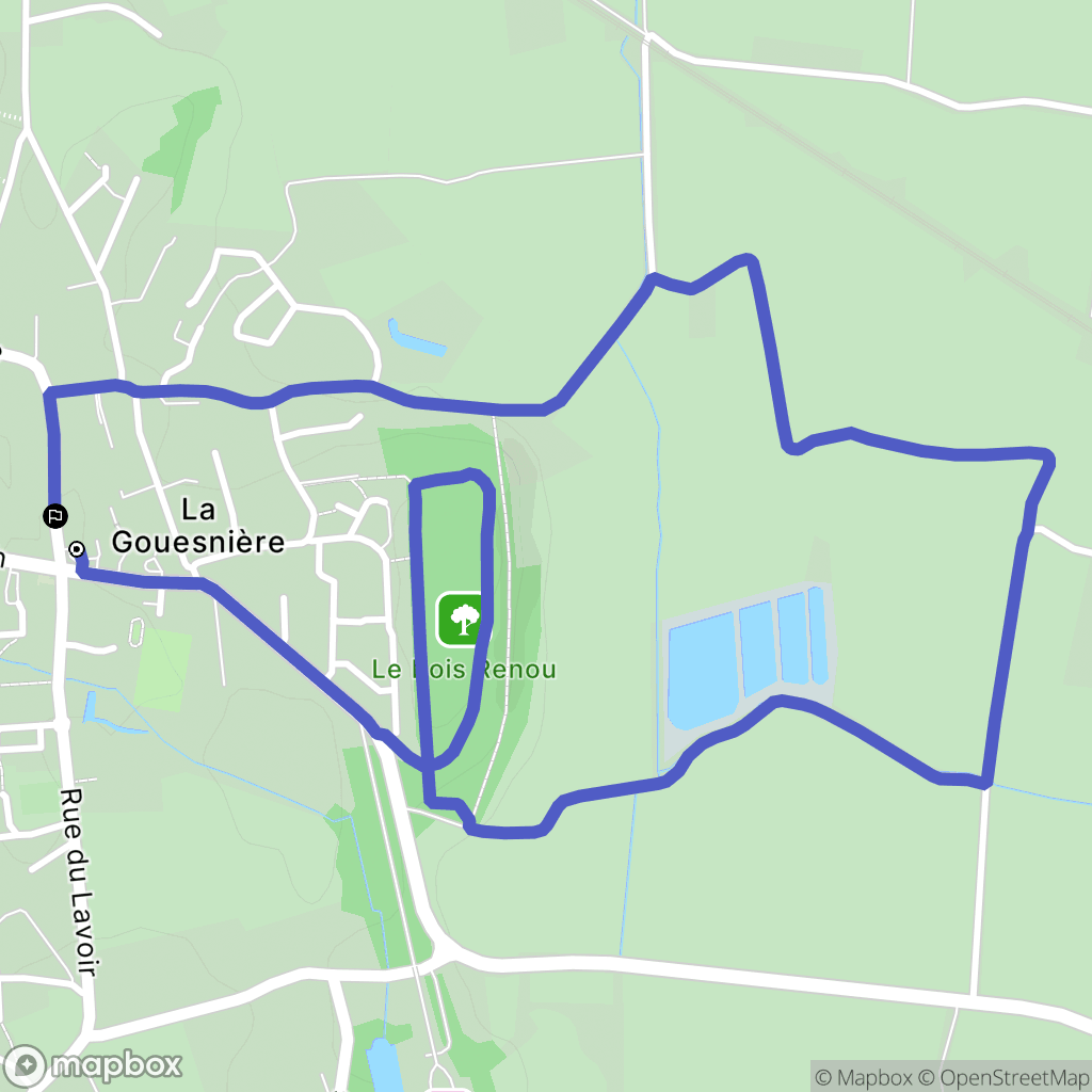 La Gouesnière : carte du parcours de randonnée - France