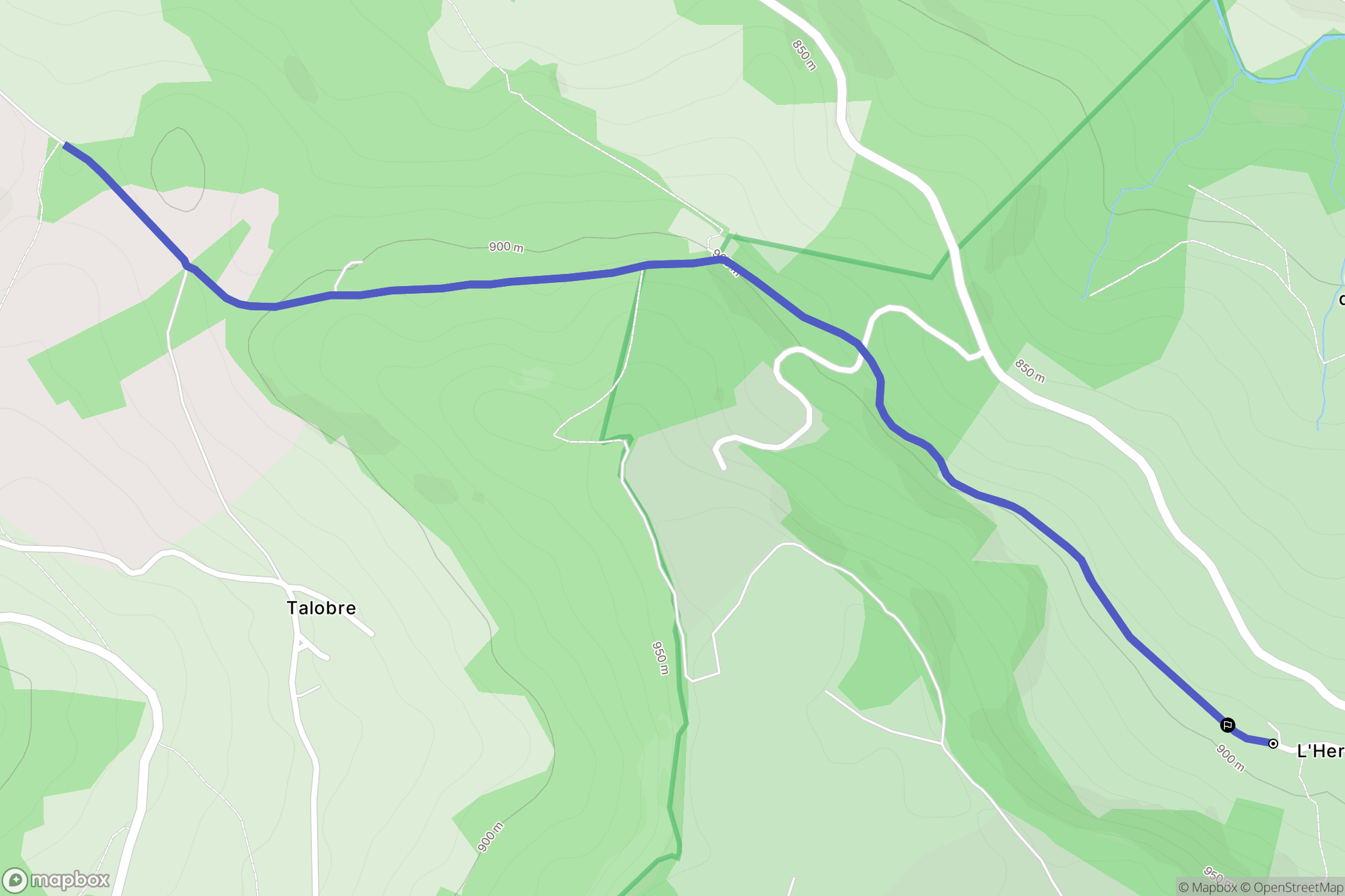Le Monastier-sur-Gazeille : carte du parcours de randonnée - France