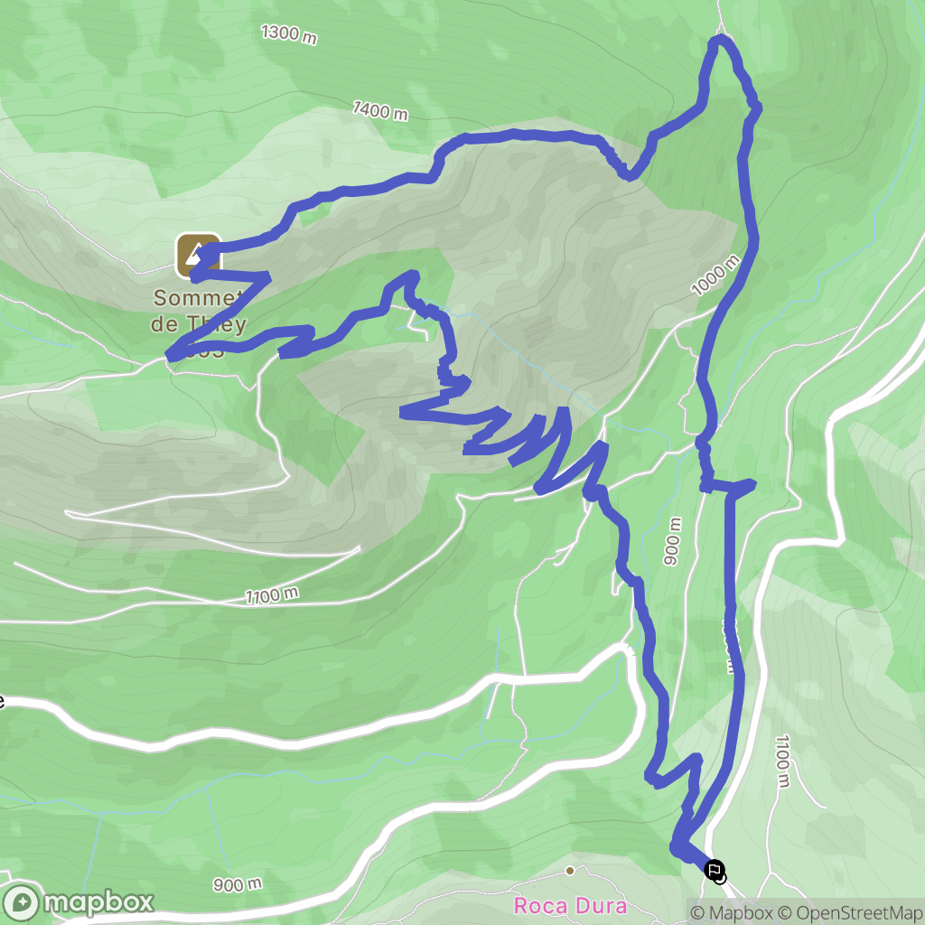 Saint-Vallier-de-Thiey : carte du parcours de randonnée - France