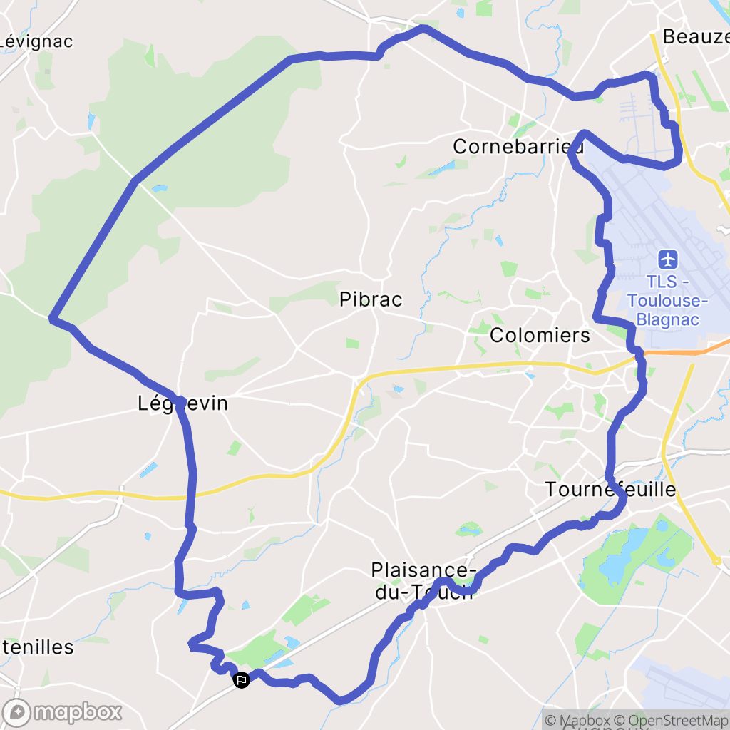 Fonsorbes : carte du parcours de randonnée - France