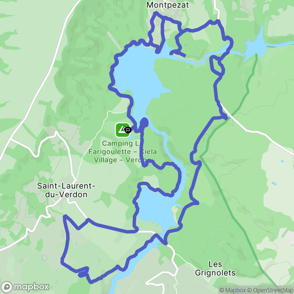Saint-Laurent-du-Verdon : carte du parcours de randonnée - France