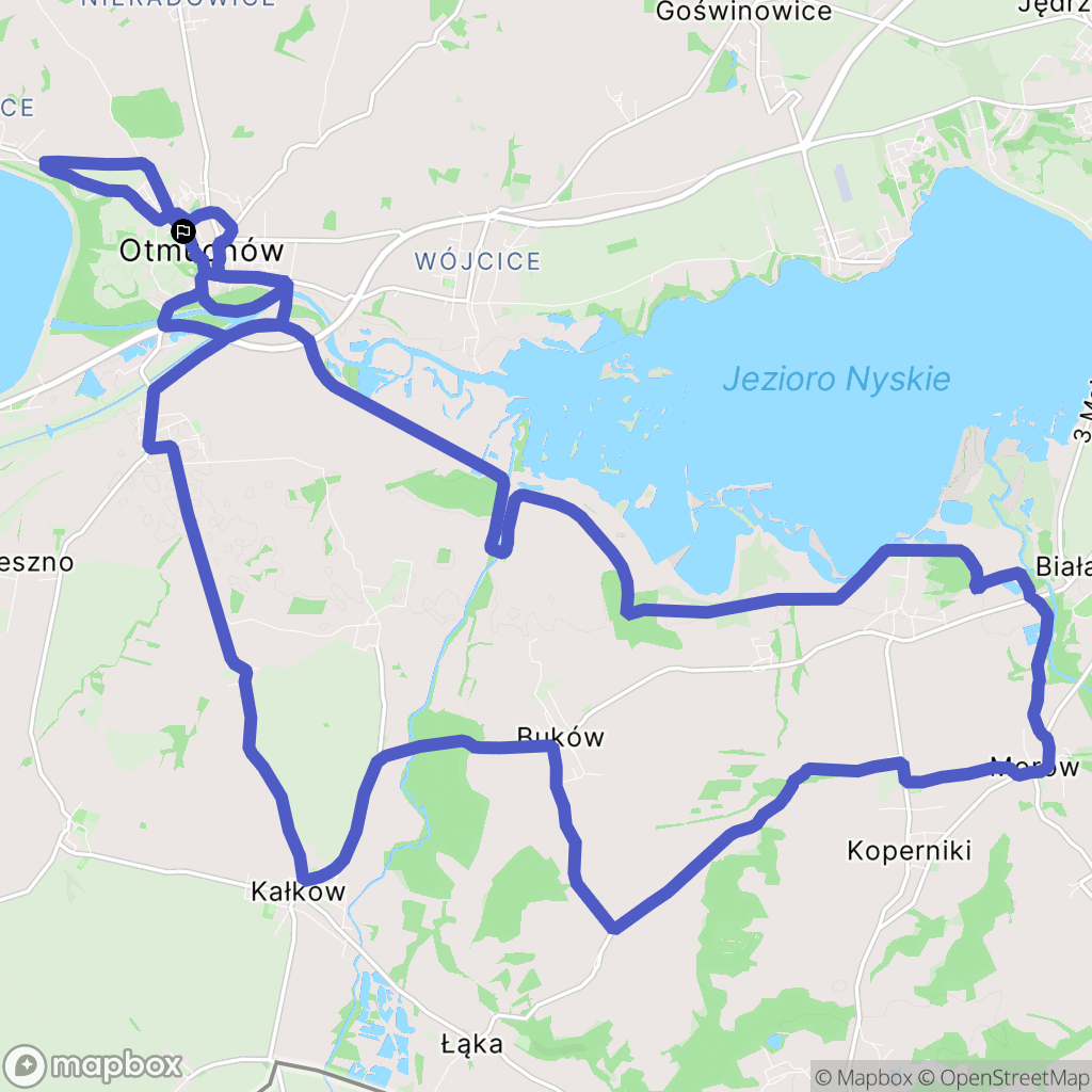 Otmuchów: mapa trasy - Poland