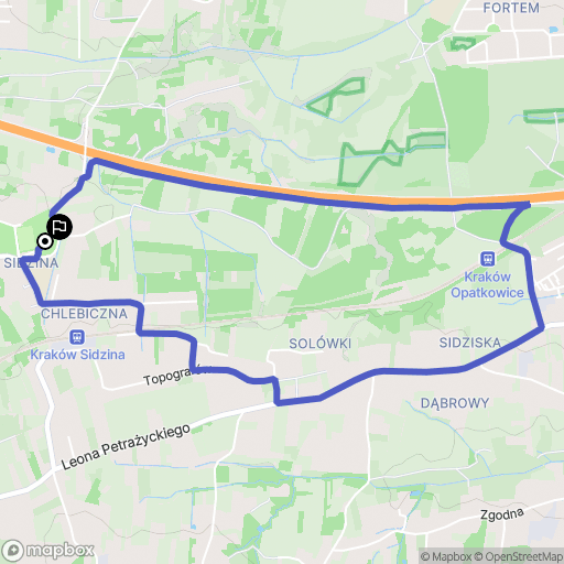 Kraków: mapa trasy - Poland