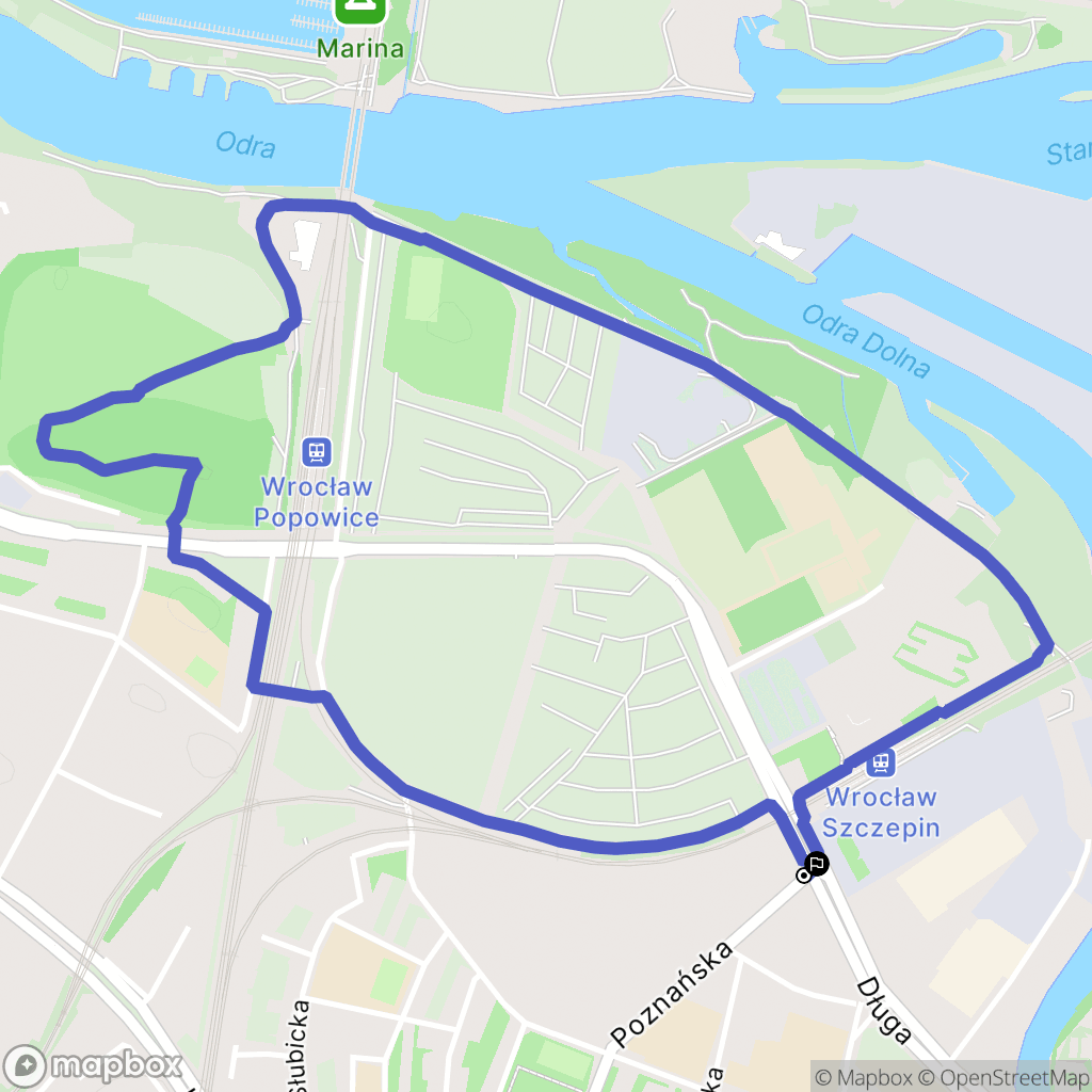Wrocław: mapa trasy - Poland