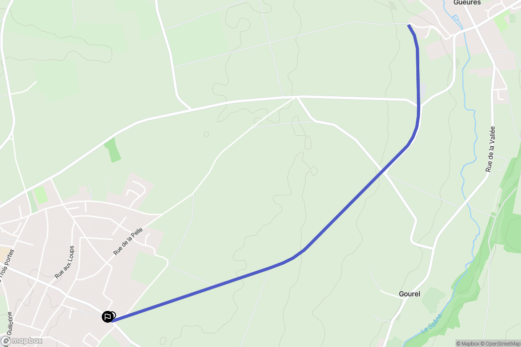 Luneray : carte du parcours de randonnée - France