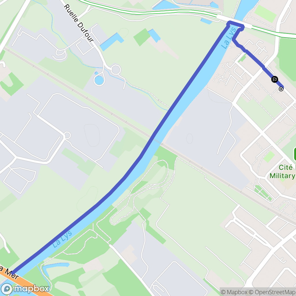 Armentières : carte du parcours de randonnée - France