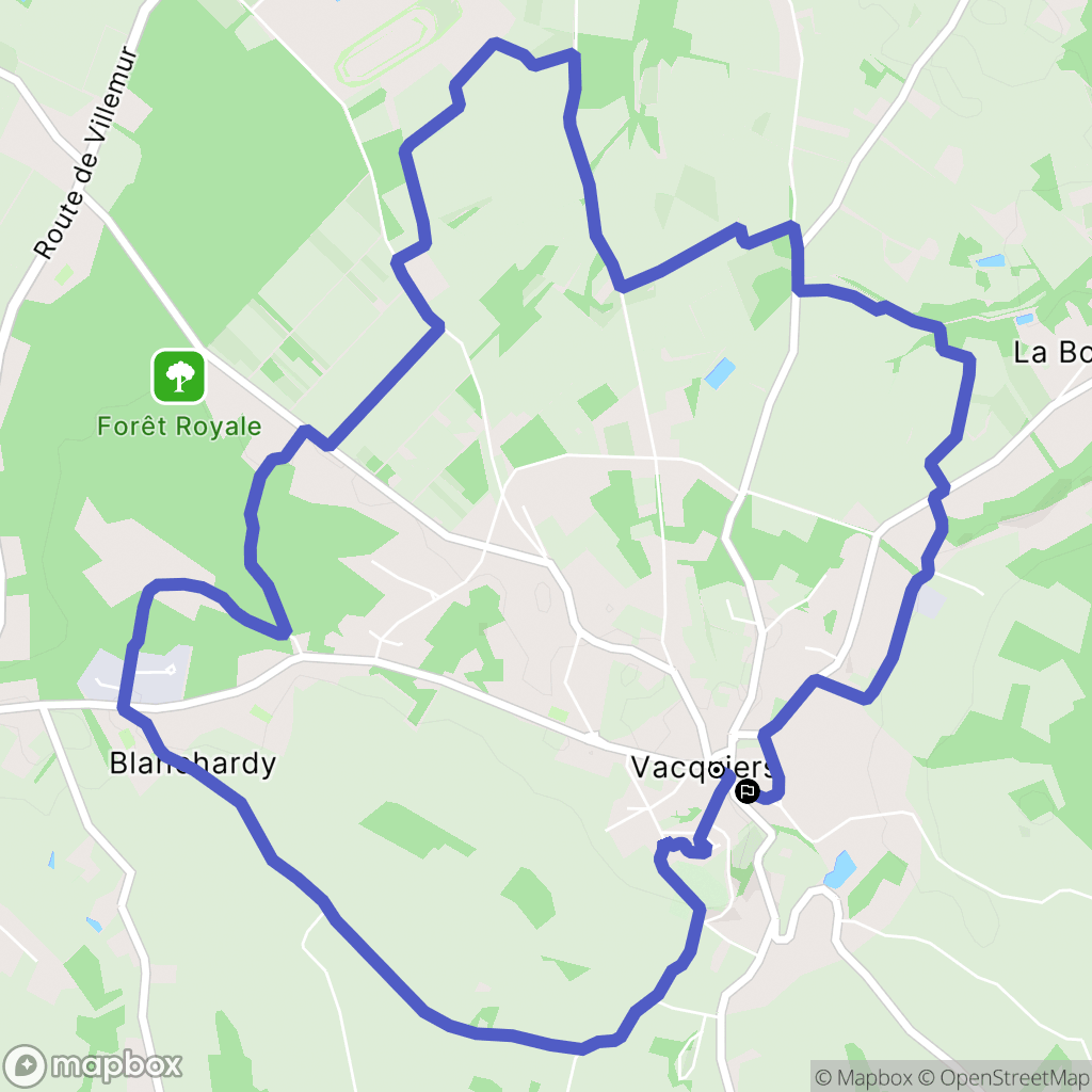 Vacquiers : carte du parcours de randonnée - France