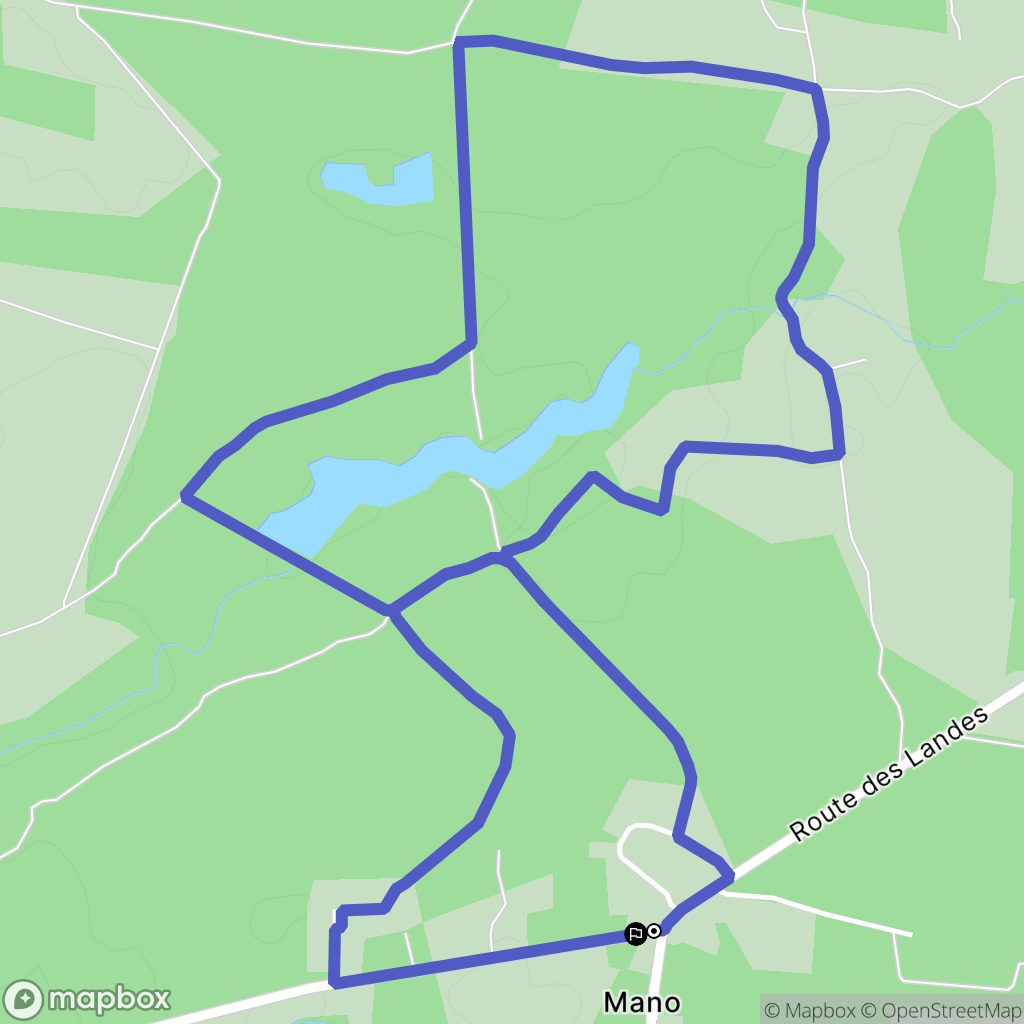 Mano : carte du parcours de randonnée - France