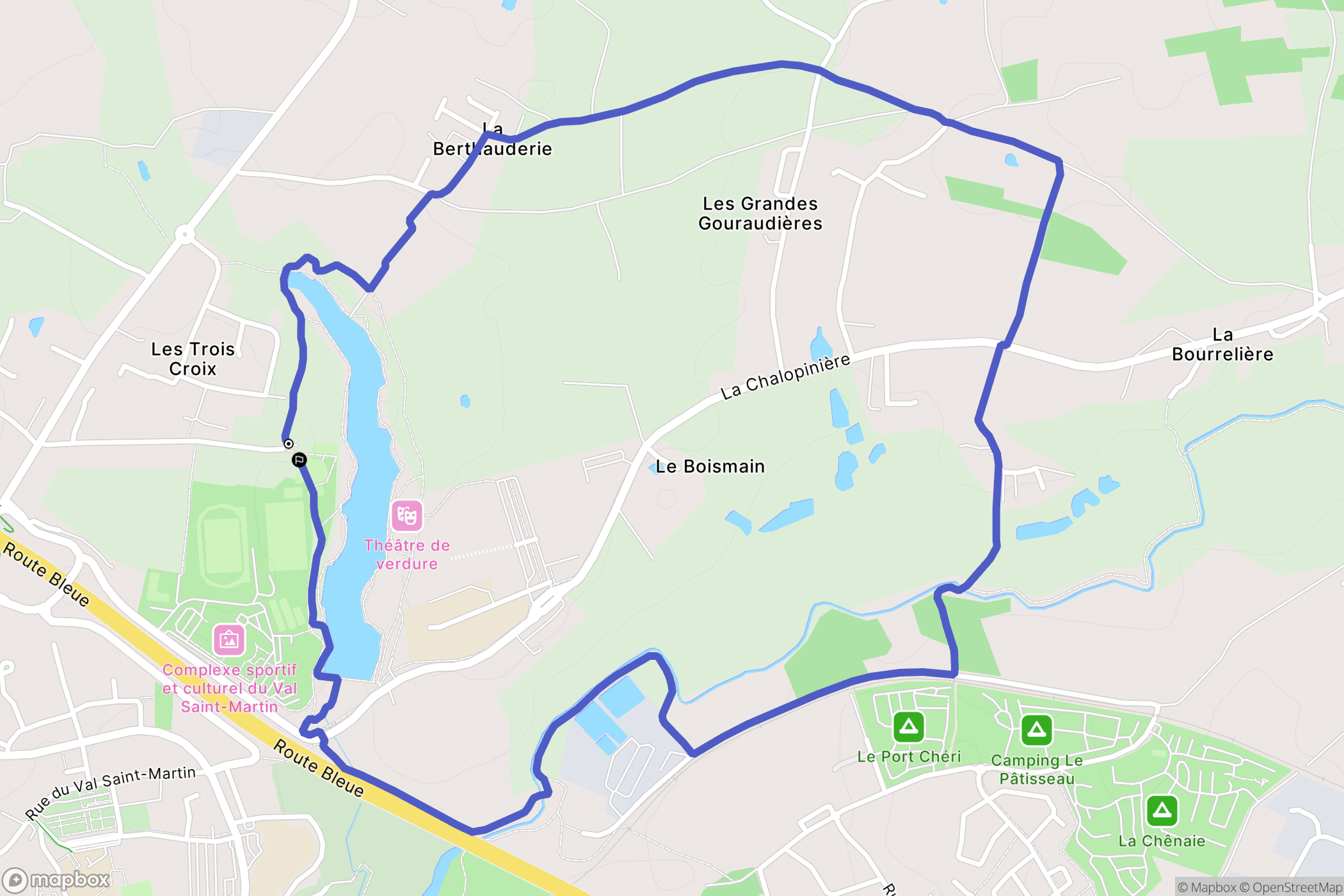 Pornic : carte du parcours de randonnée - France
