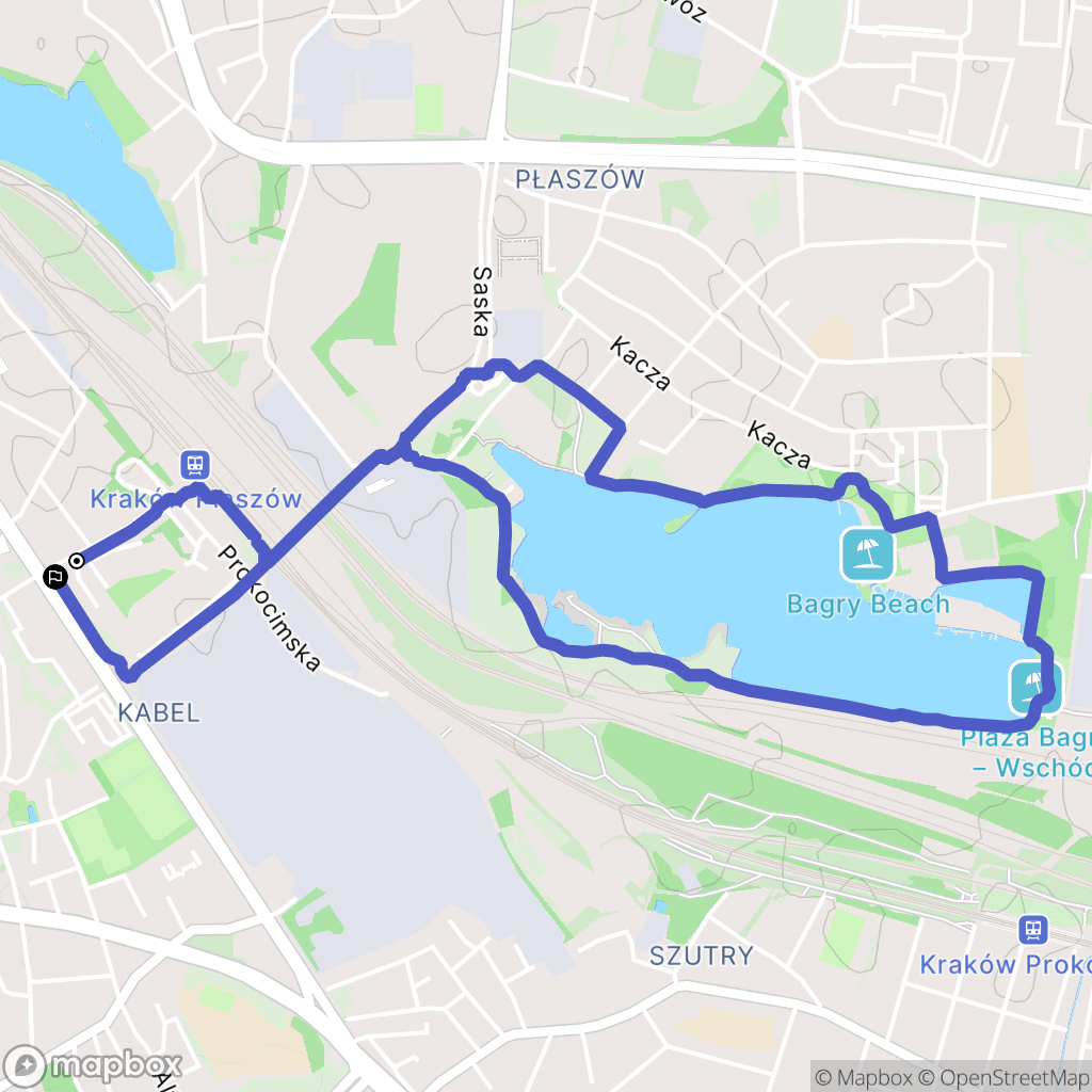 Kraków: mapa trasy - Poland