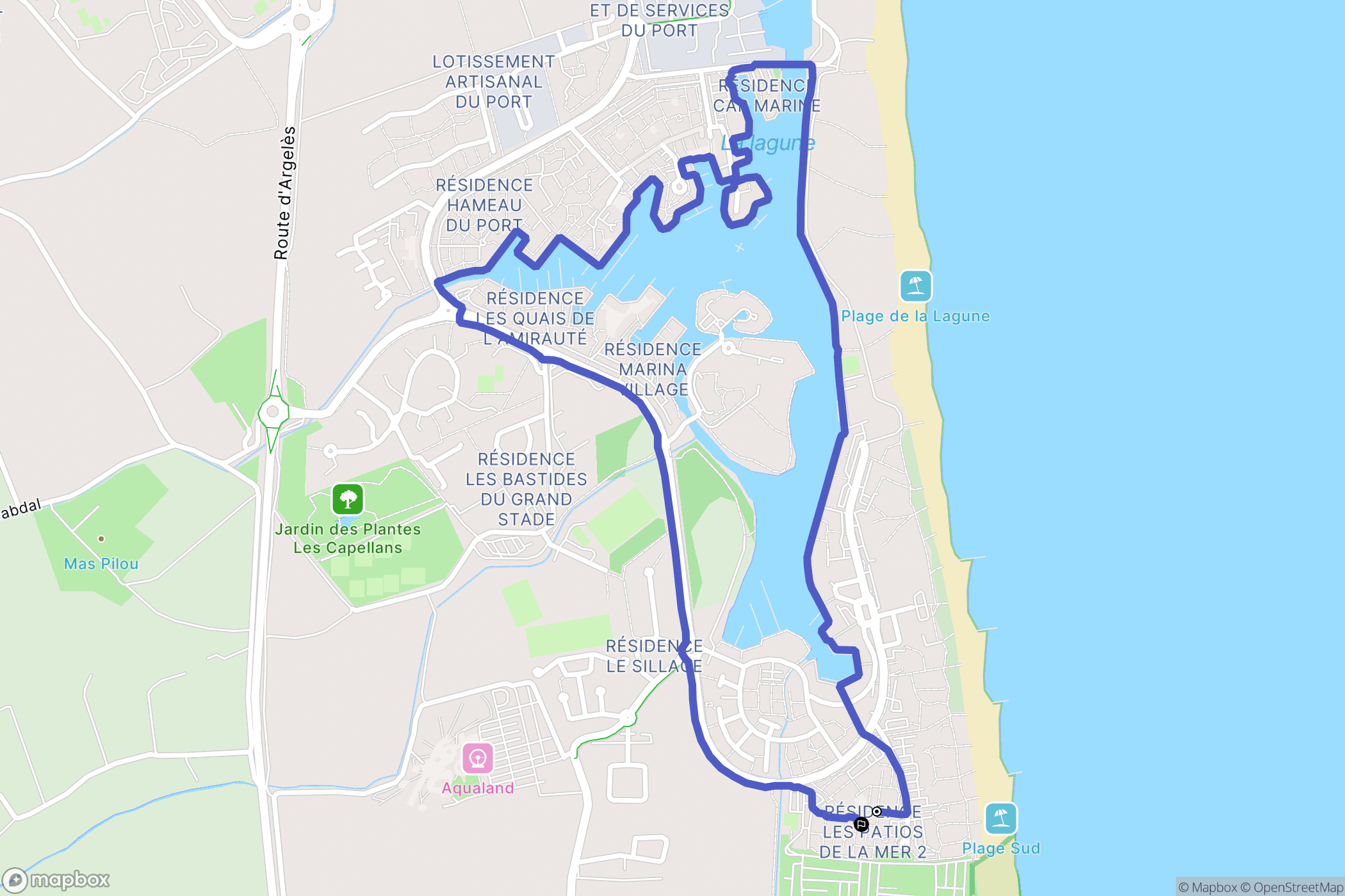 Saint-Cyprien : carte du parcours de randonnée - France