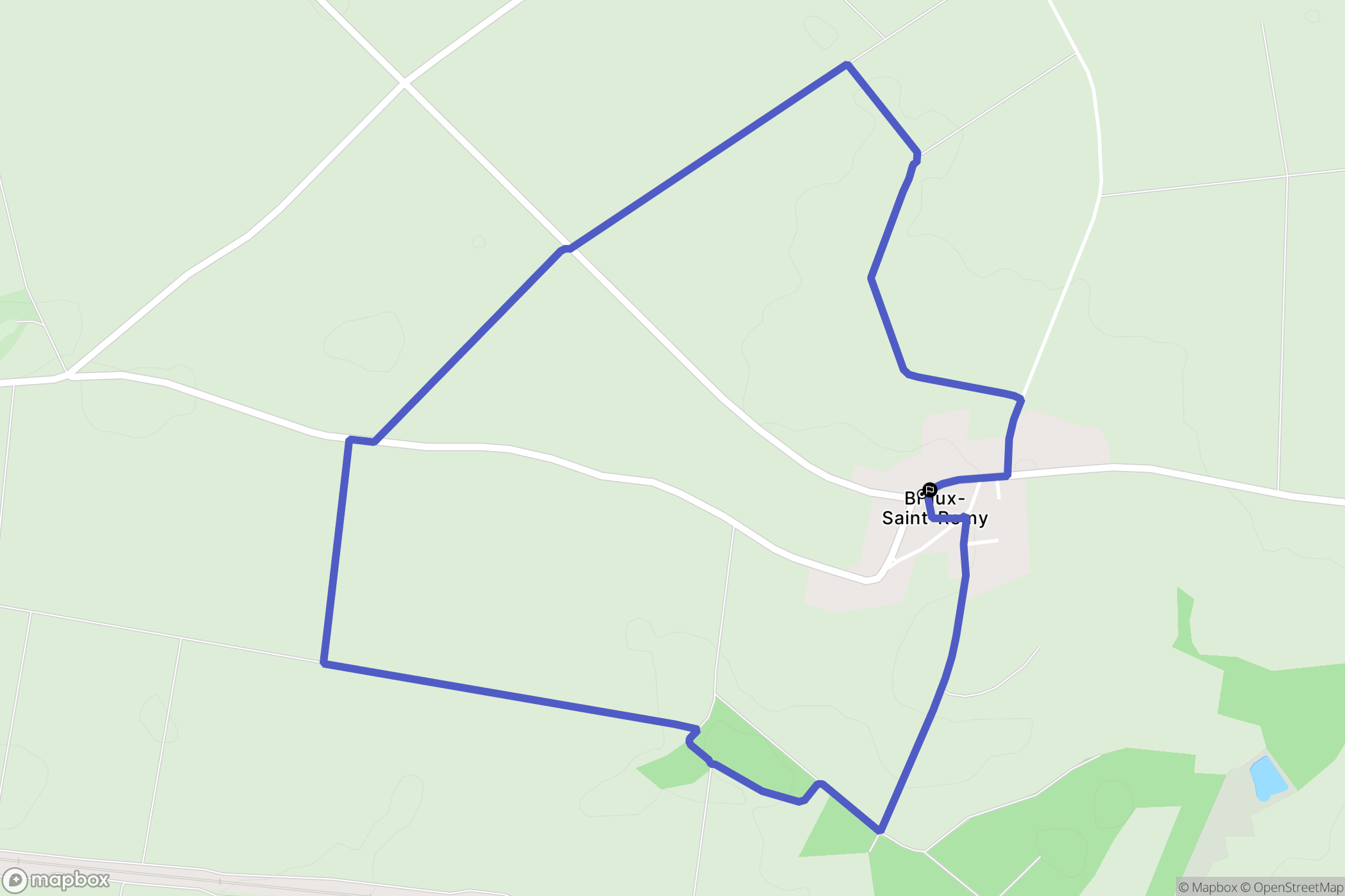 Braux-Saint-Remy : carte du parcours de randonnée - France