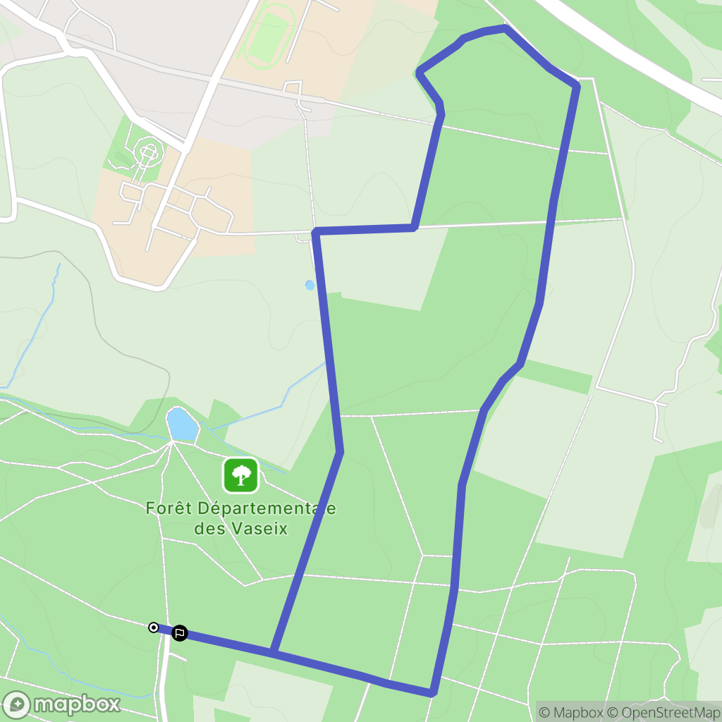 Verneuil-sur-Vienne : carte du parcours de randonnée - France