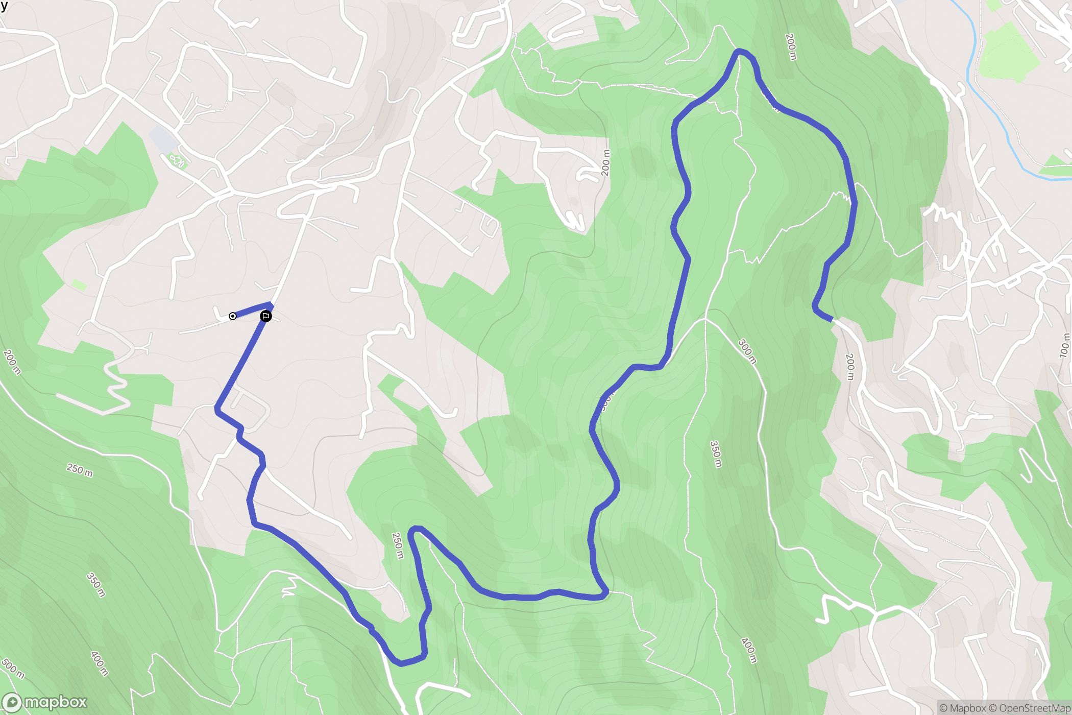 Solliès-Toucas : carte du parcours de randonnée - France