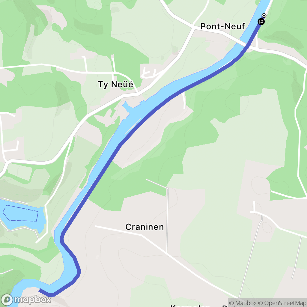 Languidic : carte du parcours de randonnée - France