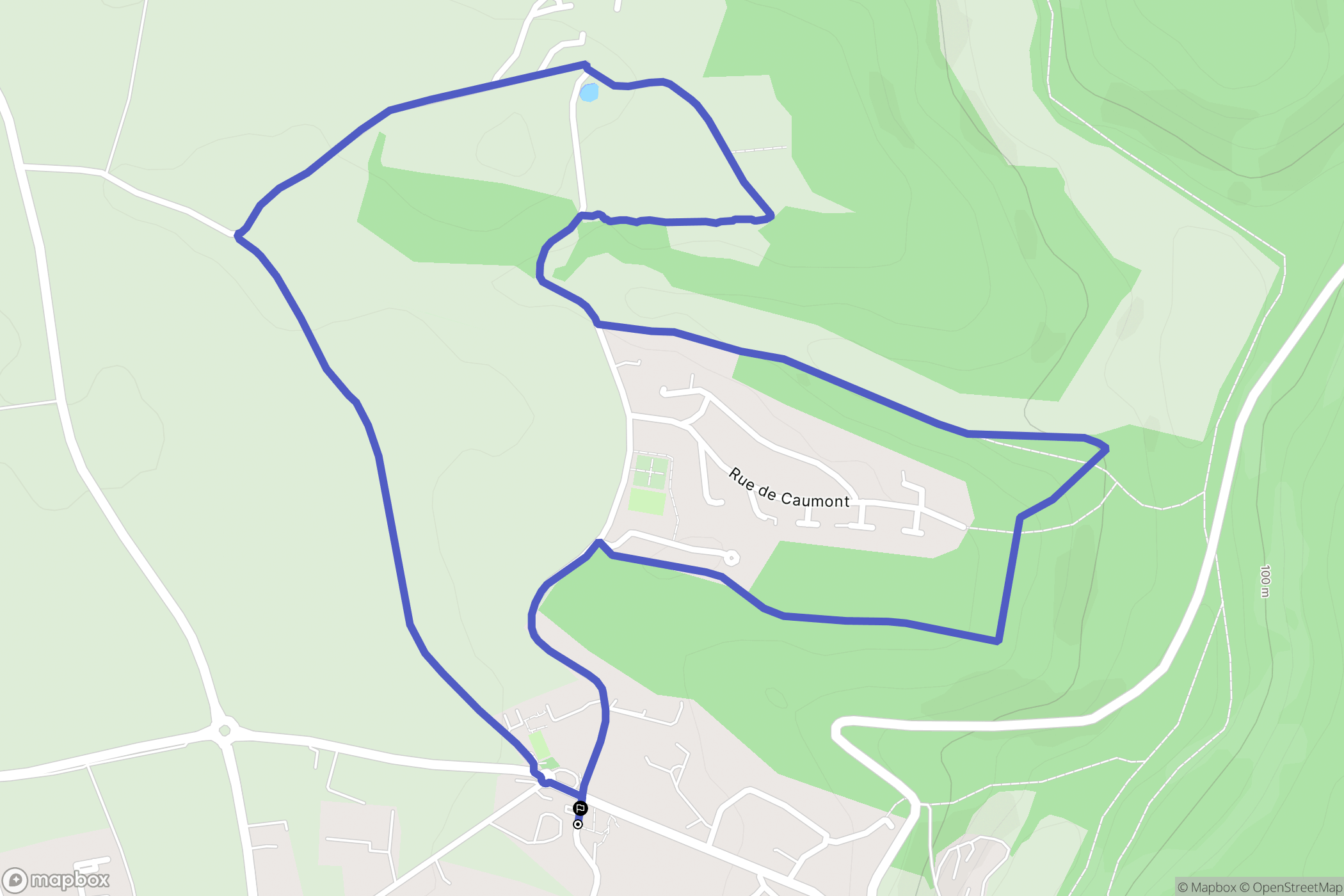 Quévreville-la-Poterie : carte du parcours de randonnée - France