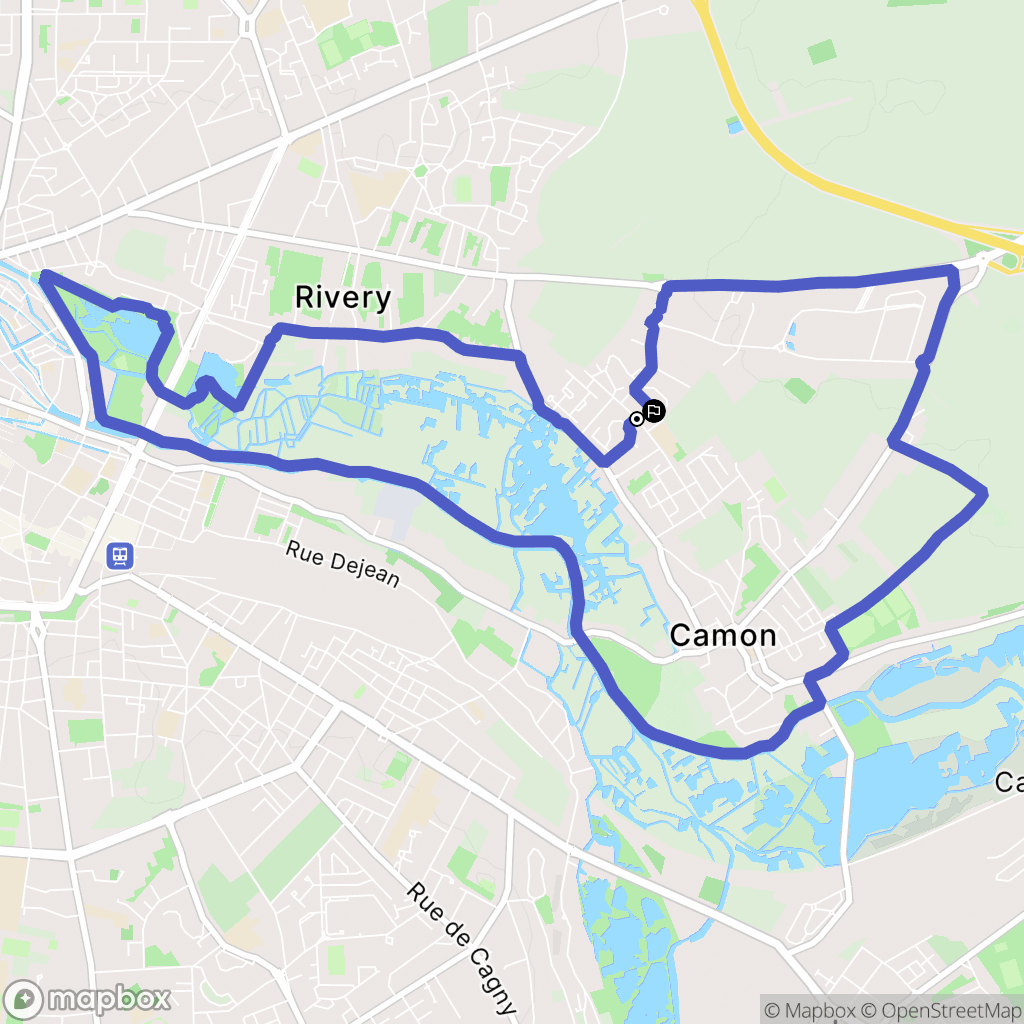 Camon : carte du parcours de randonnée - France