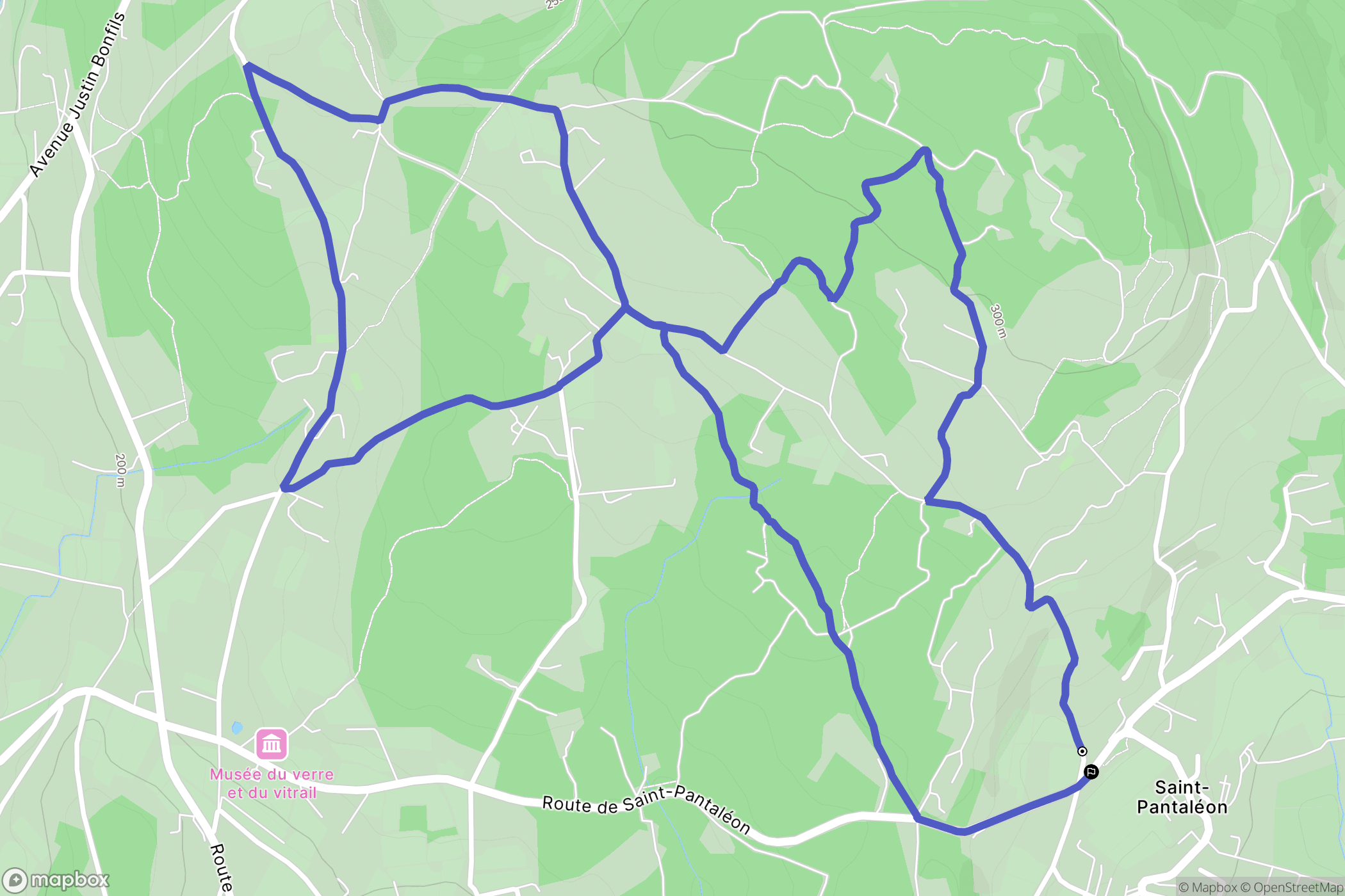 Gordes : carte du parcours de randonnée - France