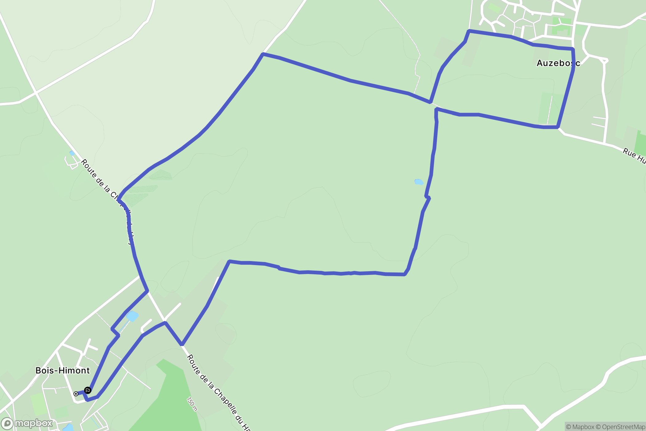 Bois-Himont : carte du parcours de randonnée - France